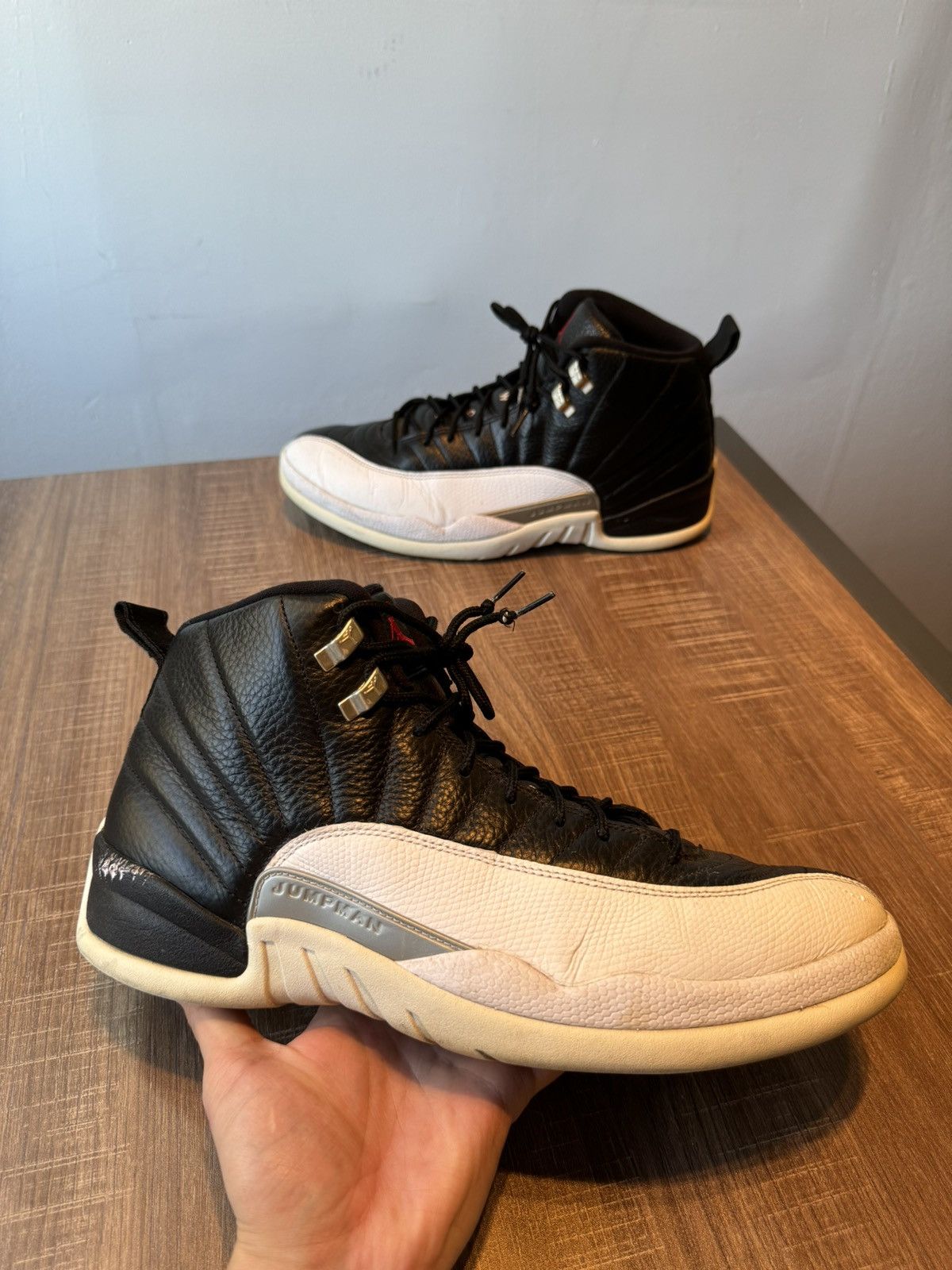 Jordan Brand Air Jordan 12 Playoffs Retro Size 13 Mens Black White 2022 Grailed