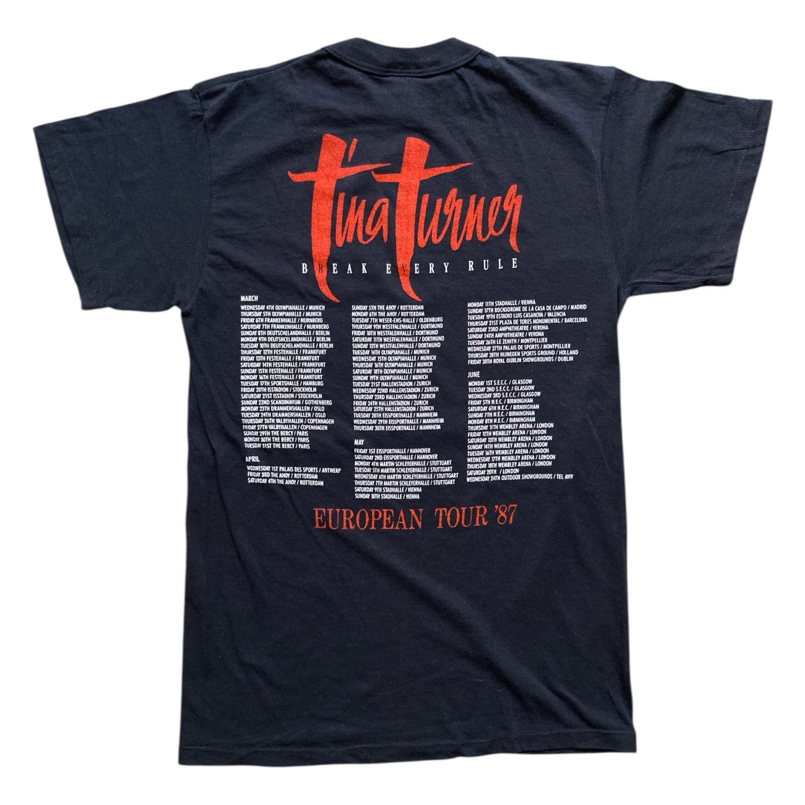 Other Tina Turner 1987 European Tour Black Graphic T-Shirt L Made Size US M / EU 48-50 / 2 - 2 Thumbnail