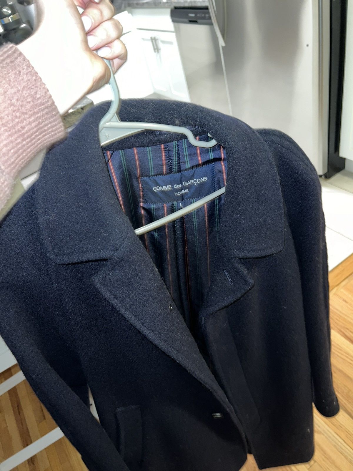 Comme des Garcons Homme Vintage CDGH Overcoat Size US L / EU 52-54 / 3 - 2 Thumbnail