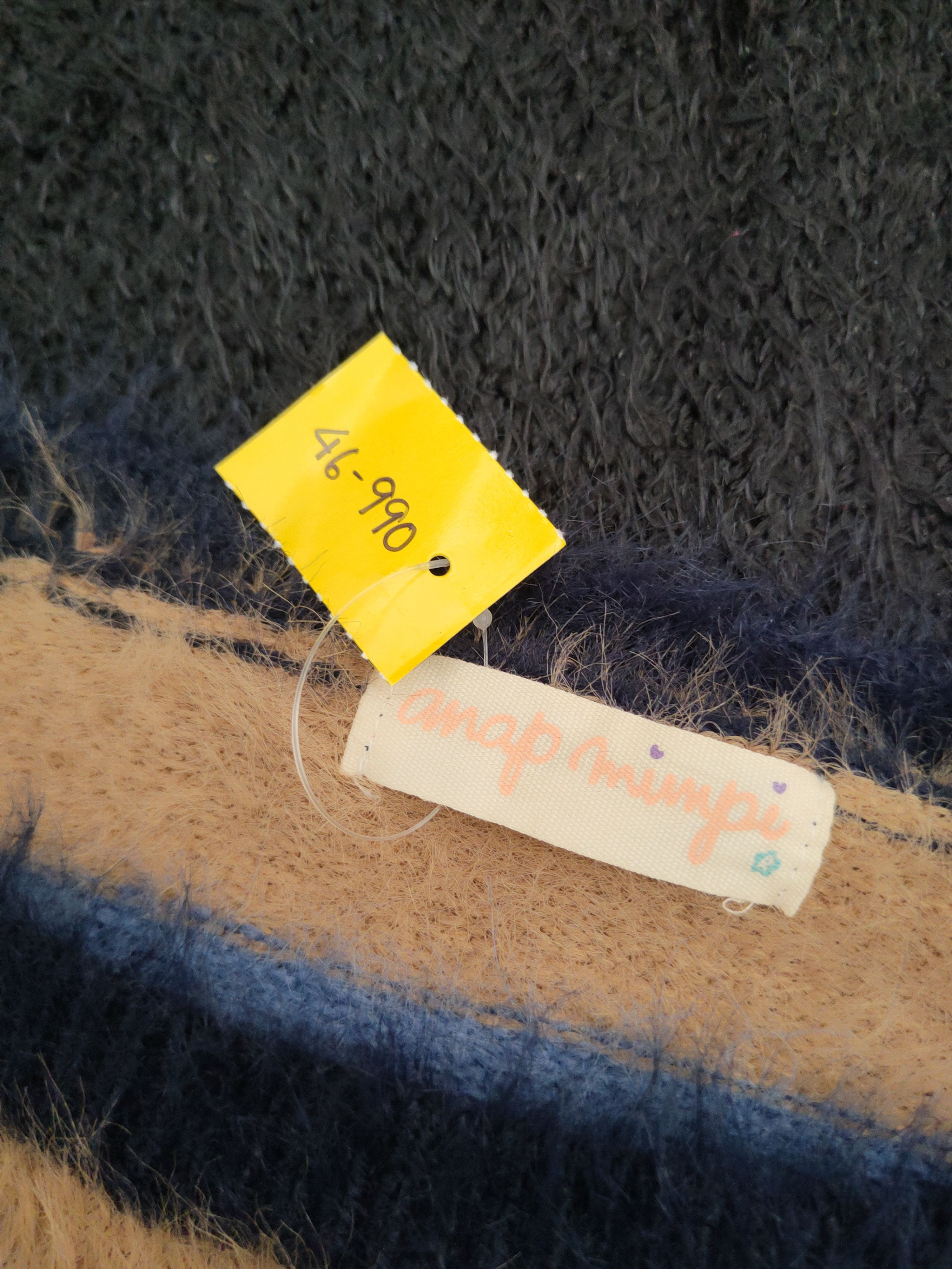 Japanese Brand DL Anap mimpi Mix color Fur Mohair Knitwear #46-990 Size M / US 6-8 / IT 42-44 - 12 Thumbnail