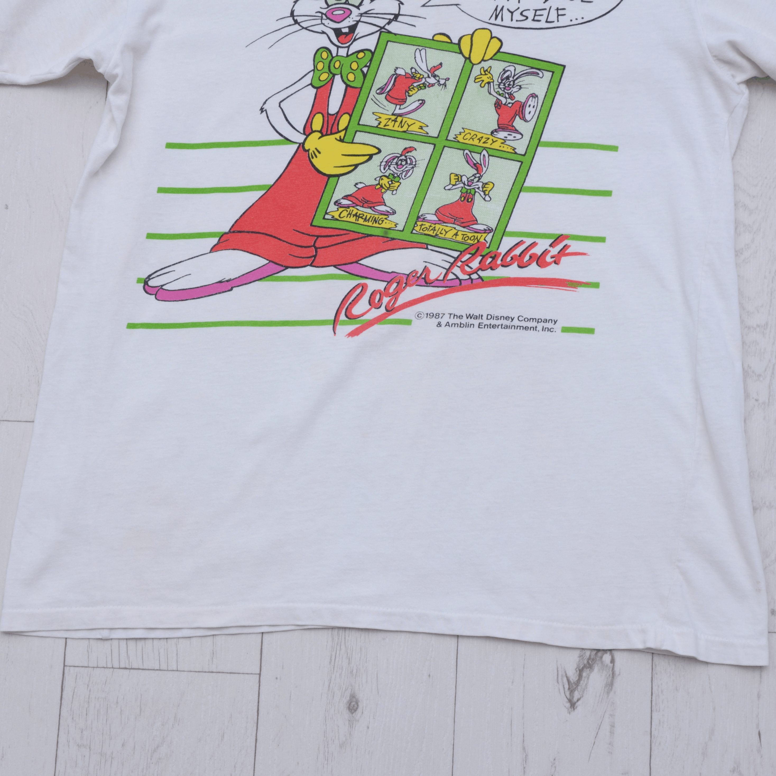 Cartoon Network × Disney × Vintage Vintage Rabbit Roger Disney Merch 1987 year Archive Comics Size US M / EU 48-50 / 2 - 3 Thumbnail