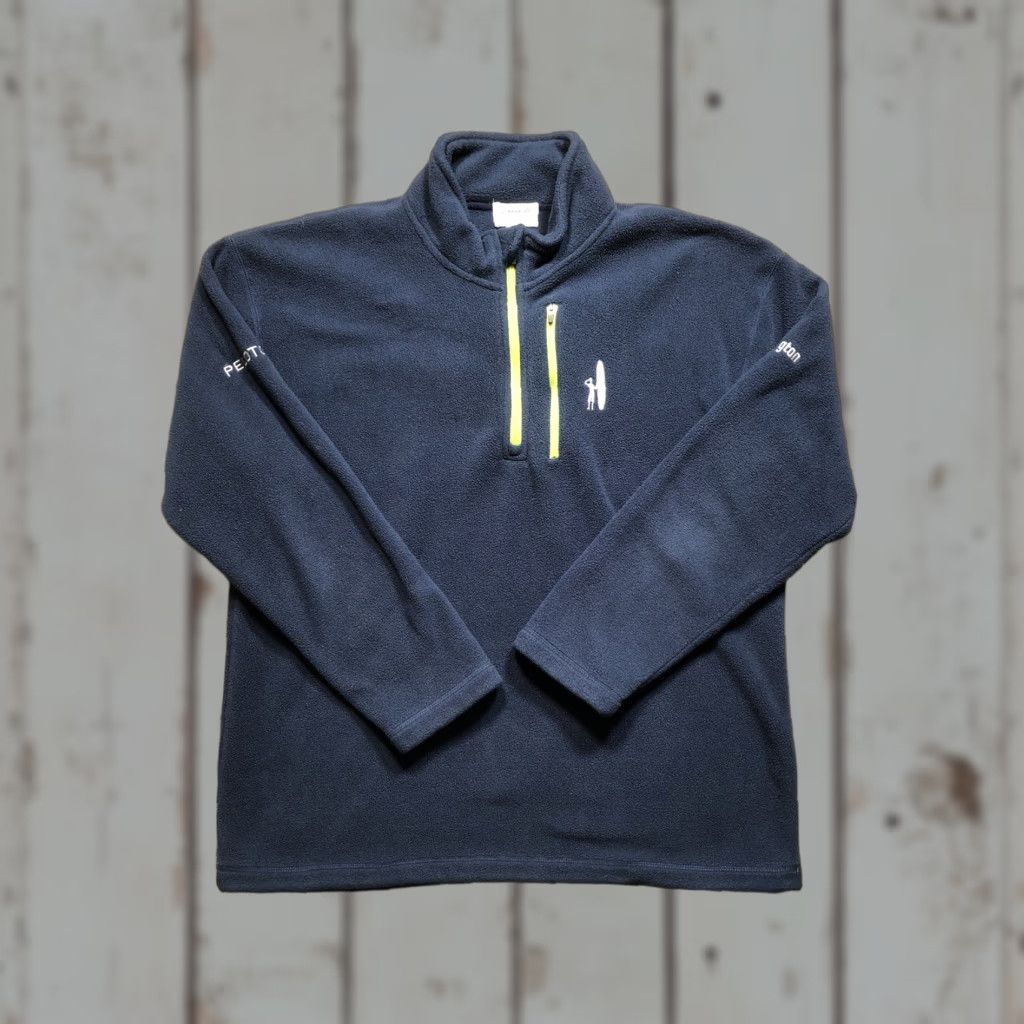 johnnie-O Johnnie-O Sweater Shirt 1/4 Zip Mock Neck Long Sleeve Blue Fleece Embroidered Logo Mens Large Pullover Size US L / EU 52-54 / 3 - 1 Thumbnail