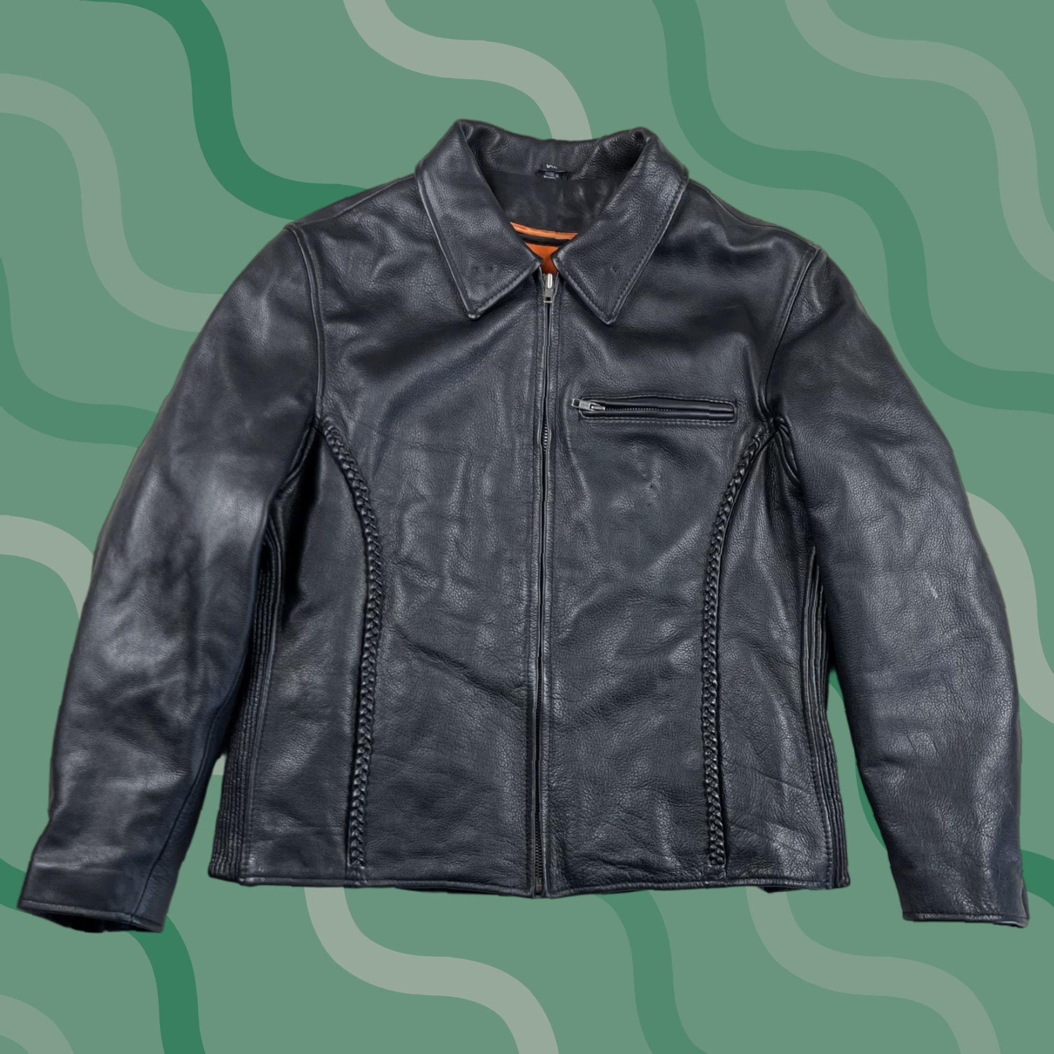 Vintage First Classic Jacket Womens Motorcycle Leather Gear XXL Black Lined Biker Size XXL / US 16-18 / IT 52-54 - 1 Thumbnail