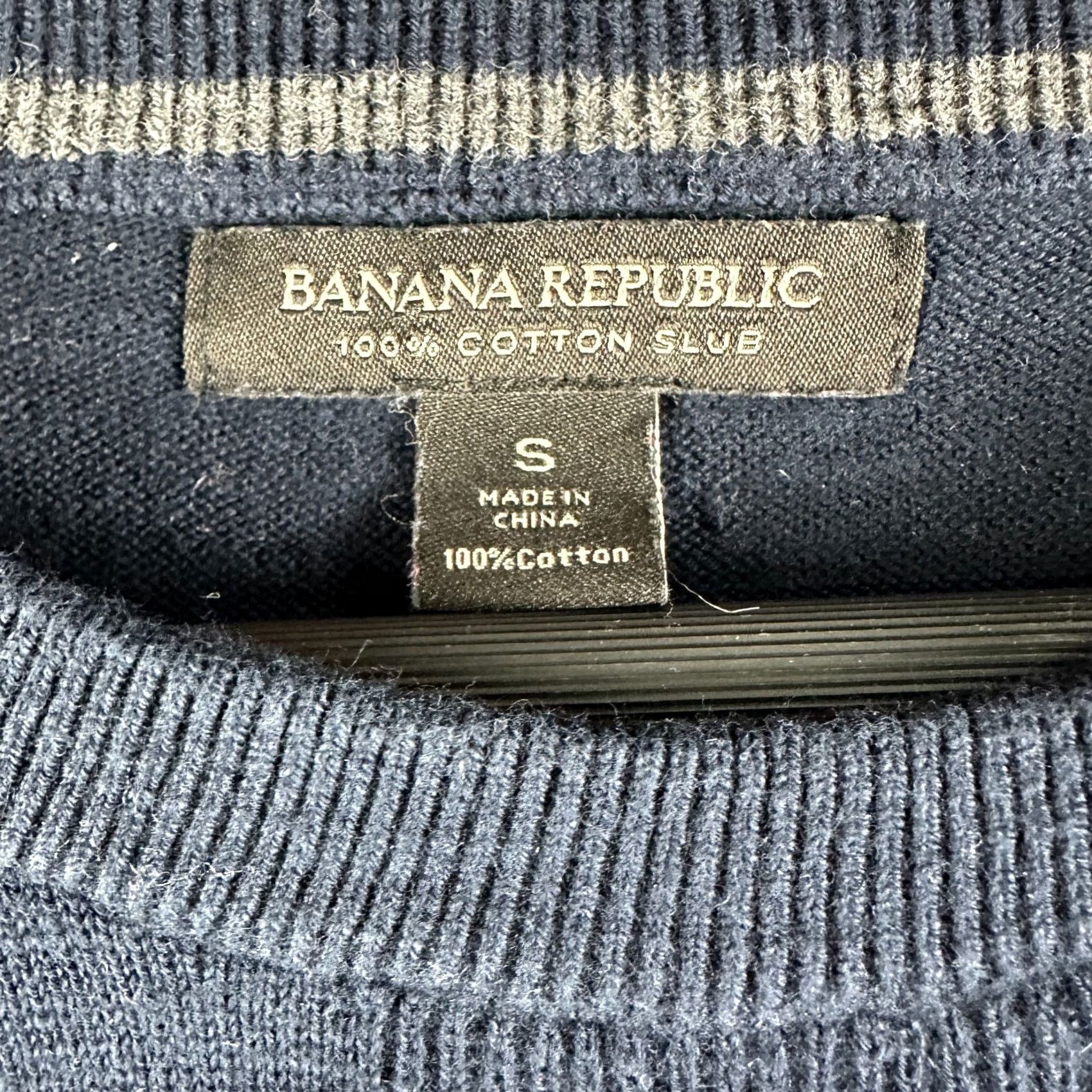 Banana Republic Banana Republic Sweater Mens S Blue Cotton Pullover Ribbed Hem Size US S / EU 44-46 / 1 - 4 Thumbnail