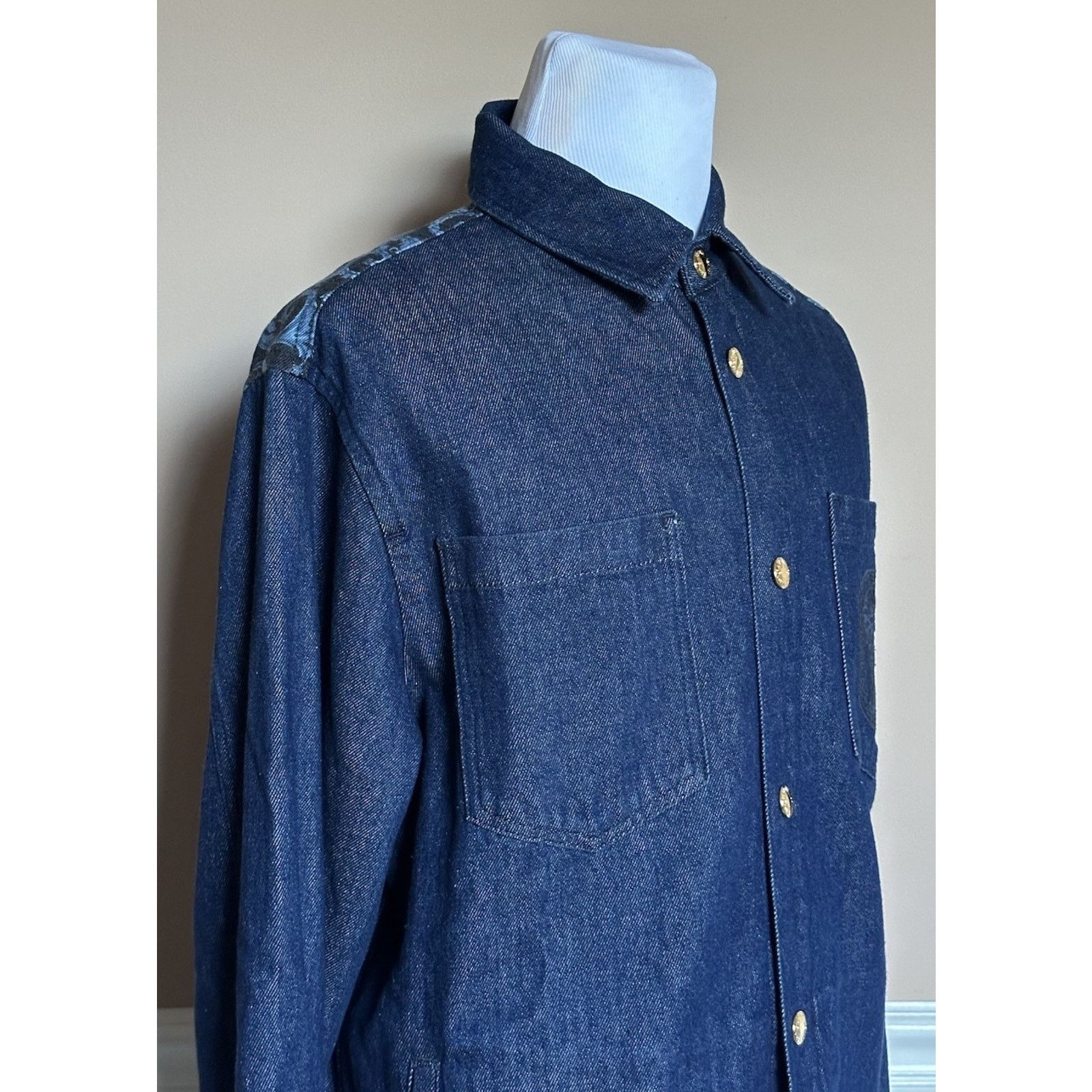 Versace Versace Medusa Blouson Denim Jacket Blue 42 US 1016845 Size US L / EU 52-54 / 3 - 6 Thumbnail