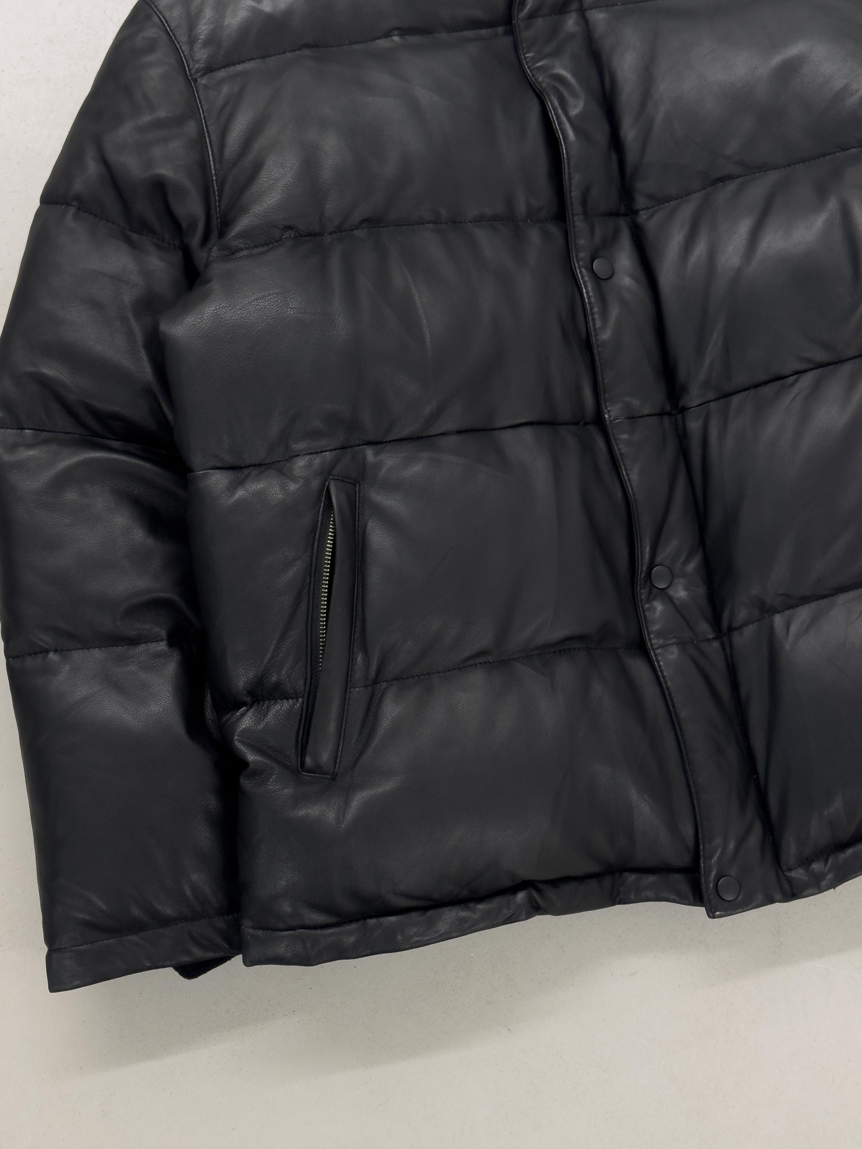 Japanese Brand Wind Armor Leather Puffer Jacket Size US XL / EU 56 / 4 - 3 Thumbnail