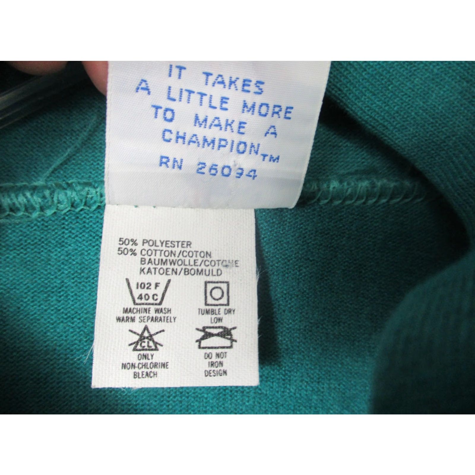 Champion VINTAGE Champion Notre Dame Hoodie Mens XL Green Spell Out Pullover Made USA 90s Size US XL / EU 56 / 4 - 4 Thumbnail