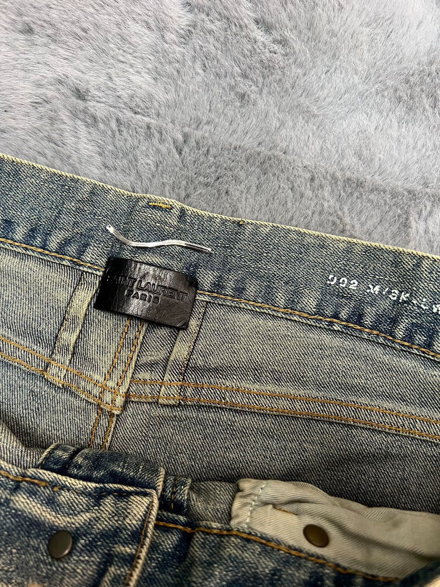 Saint Laurent Paris Authentic Saint Laurent SLP washed blue "Damage" jeans Size US 31 - 3 Thumbnail