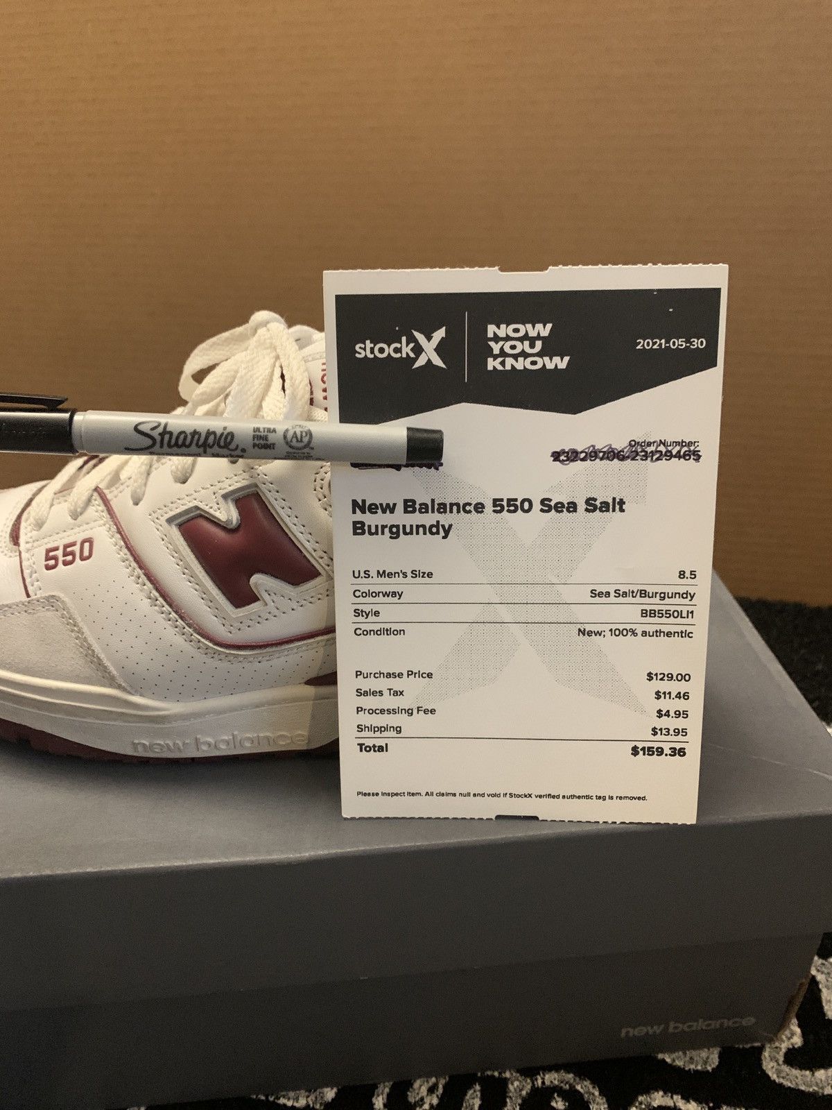 New Balance New Balance 550 “Sea Salt Burgundy” Size US 8.5 / EU 41-42 - 9 Thumbnail