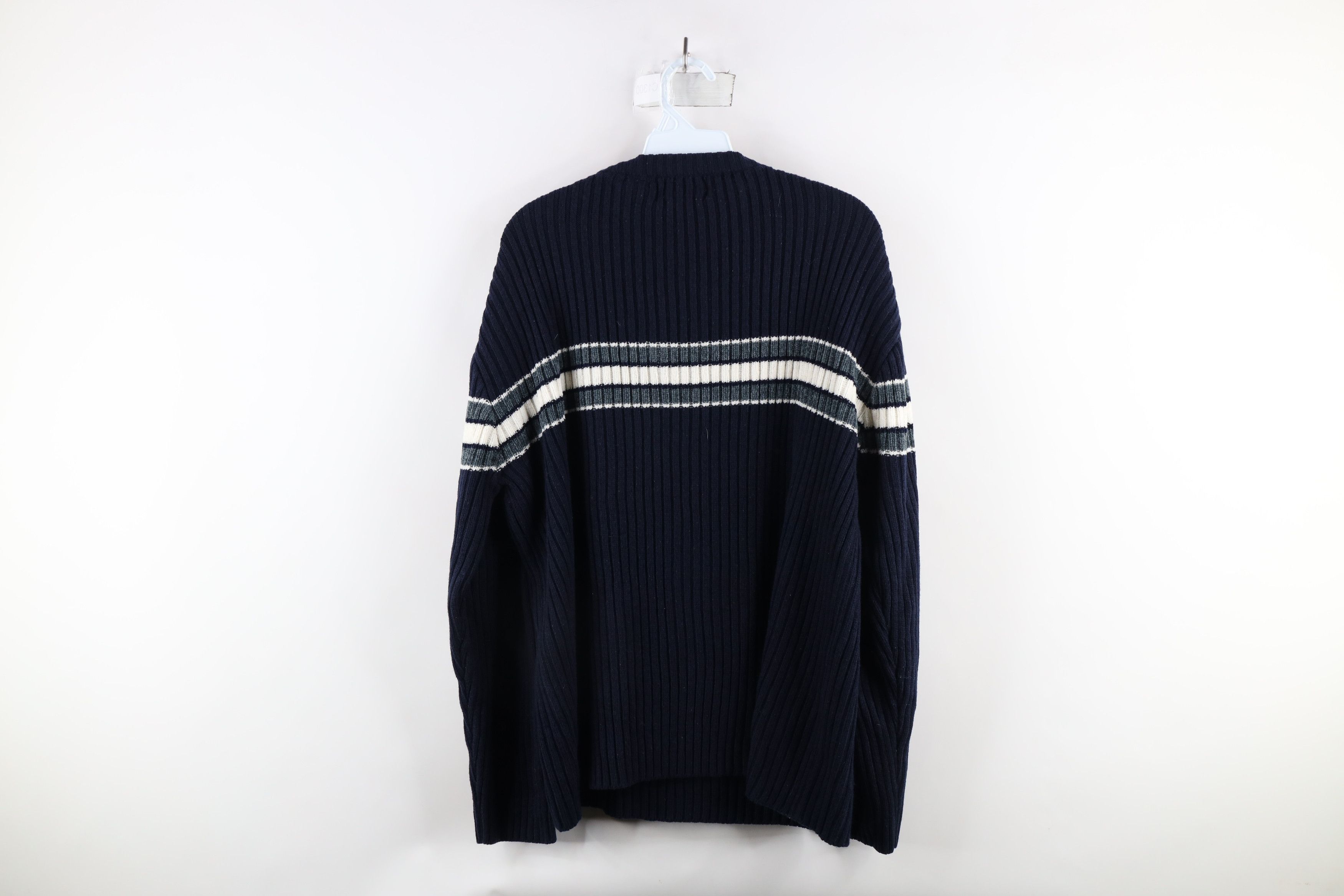 Vintage Vintage 90s Streetwear Block Chunky Ribbed Knit Sweater Size US XL / EU 56 / 4 - 5 Thumbnail