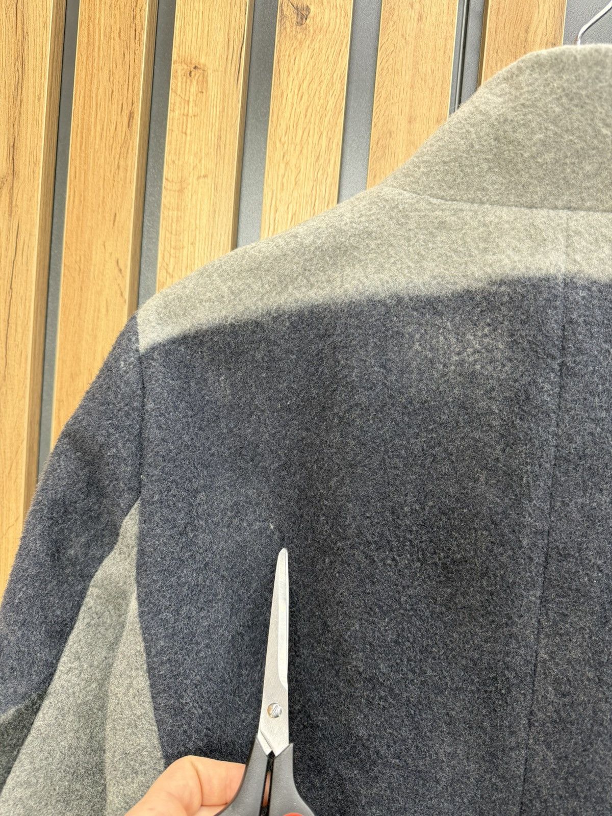 Jil Sander Jil Sander Women Wool Coat Grey Navy Colorblock Size 42 Size M / US 6-8 / IT 42-44 - 18 Thumbnail