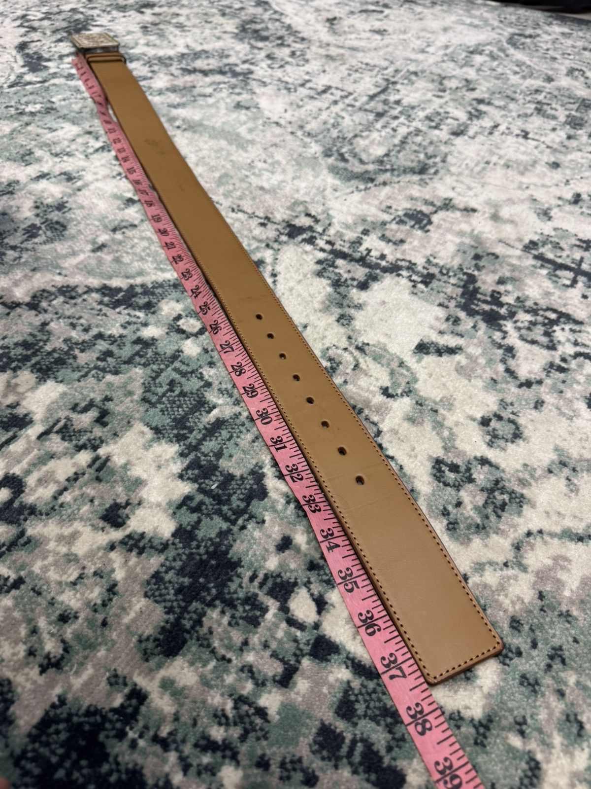 Issey Miyake MERCIBEAUCOUP BY ISSEY MIYAKE SPELLOUT PENDANT LEATHER BELT Size ONE SIZE - 3 Thumbnail