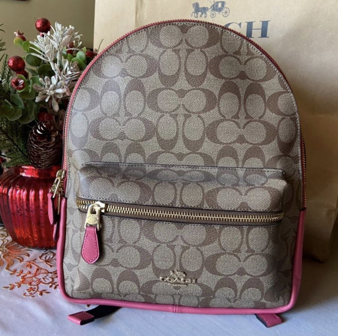 Coach coach Medium Charlie Backpack pink 32200 Grailed