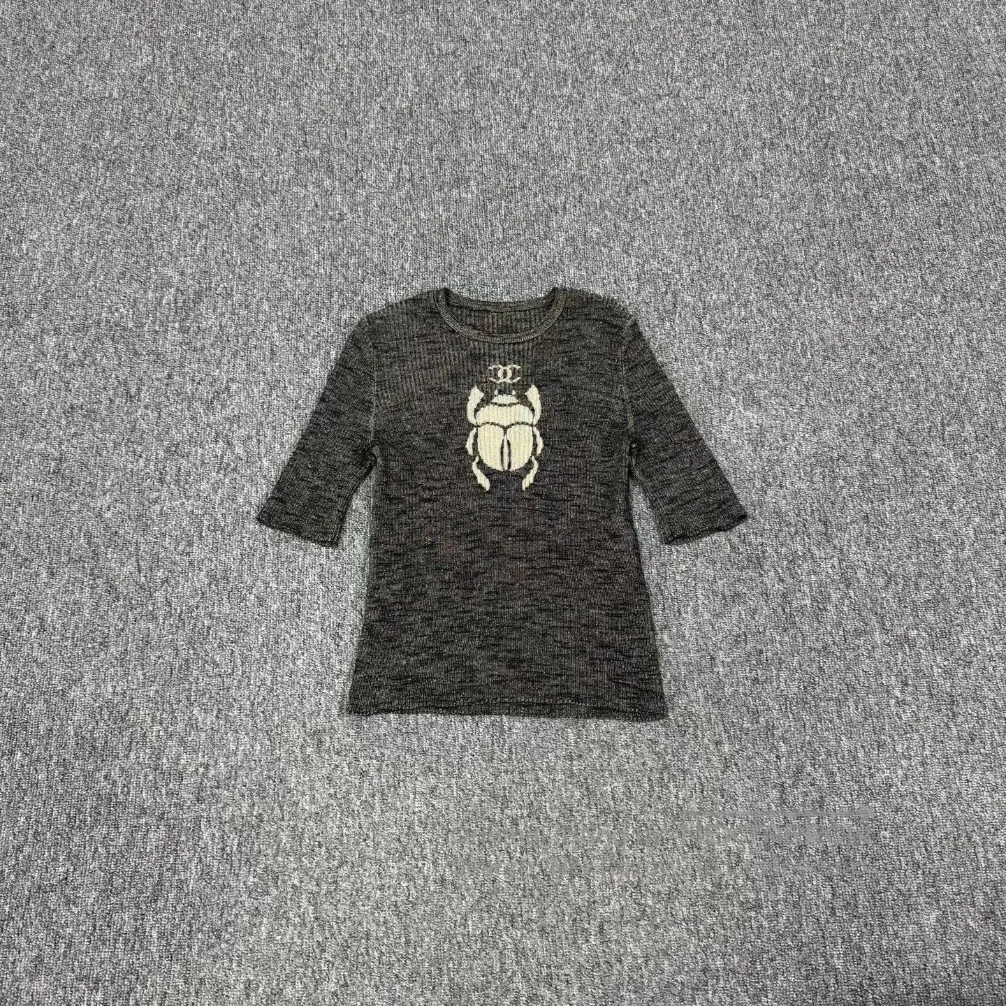 Chanel Chanel Bumblebee-style medium-length knit top| Size M / US 6-8 / IT 42-44 - 1 Thumbnail