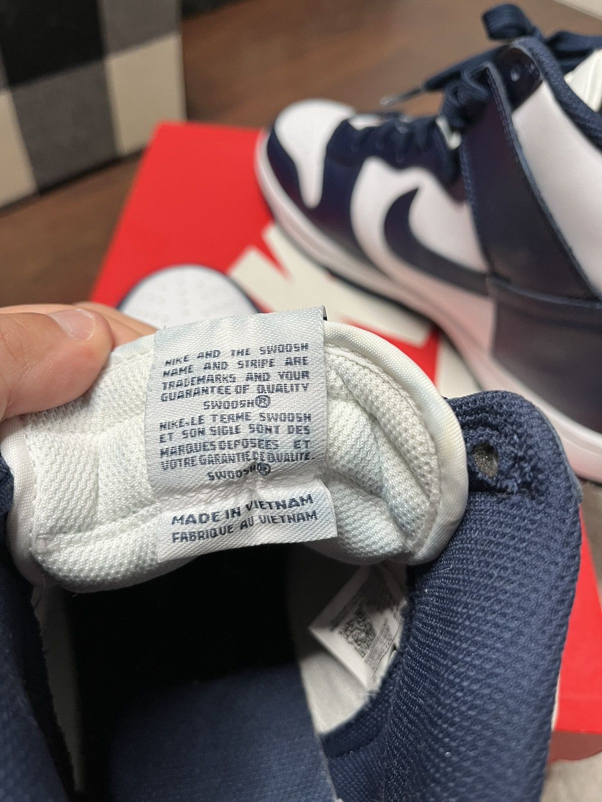 Nike Nike Dunk High Midnight Navy Size US 12 / EU 45 - 6 Thumbnail