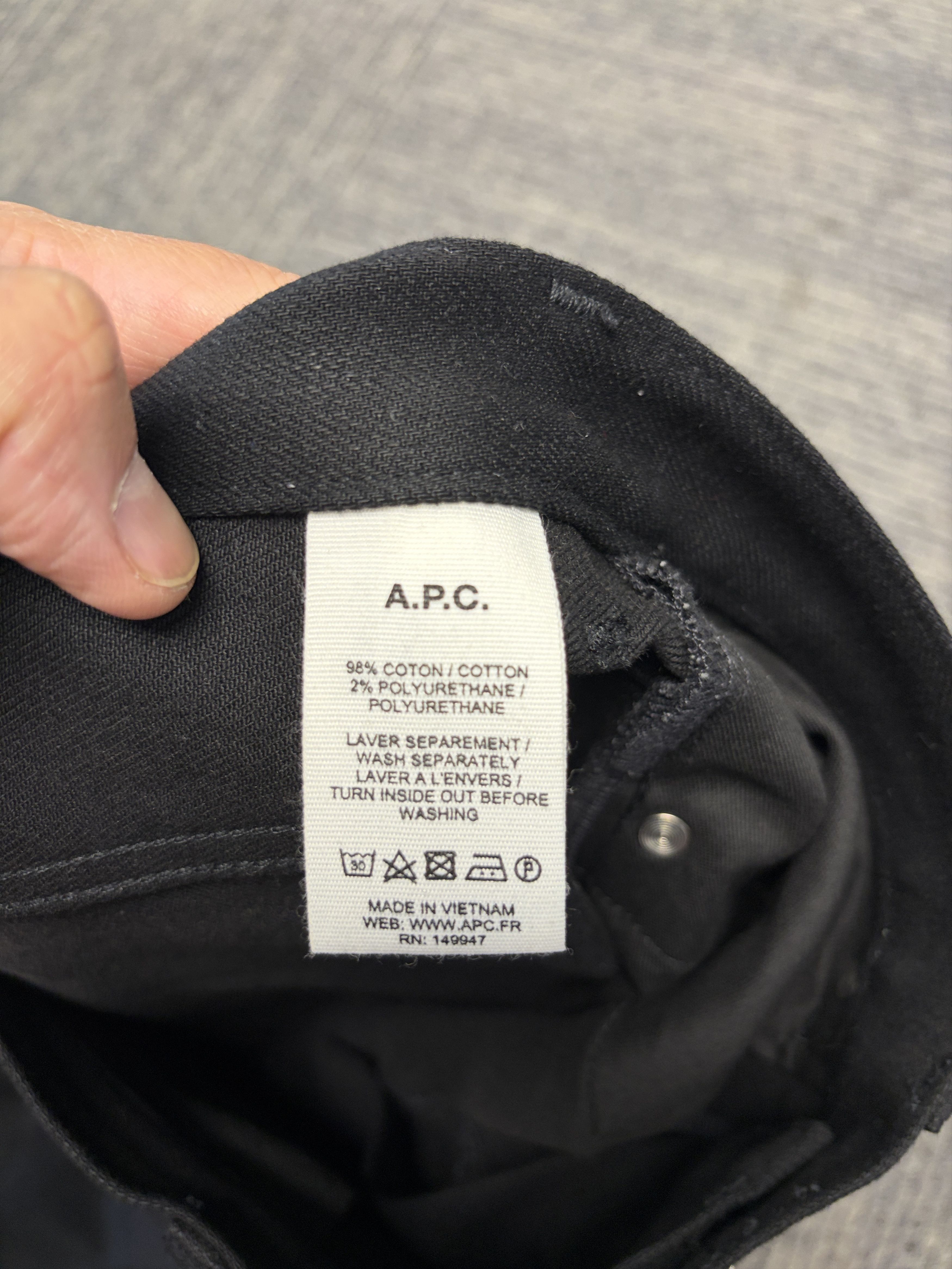 A.P.C. A.P.C. New Standard Jean Jet black sz32 Size US 32 / EU 48 - 3 Thumbnail