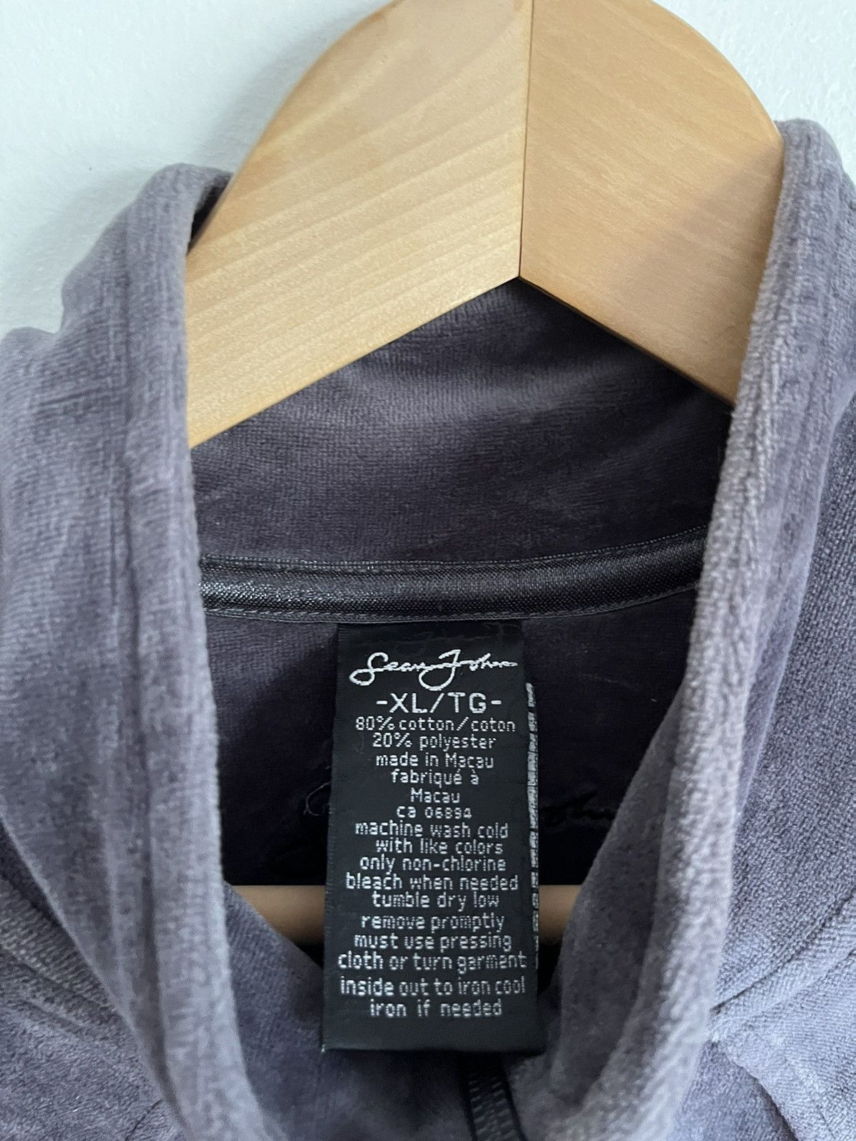 Sean John × Vintage Vintage Sean John Velour Jacket Zip Up Gray Y2K Size US XL / EU 56 / 4 - 8 Thumbnail