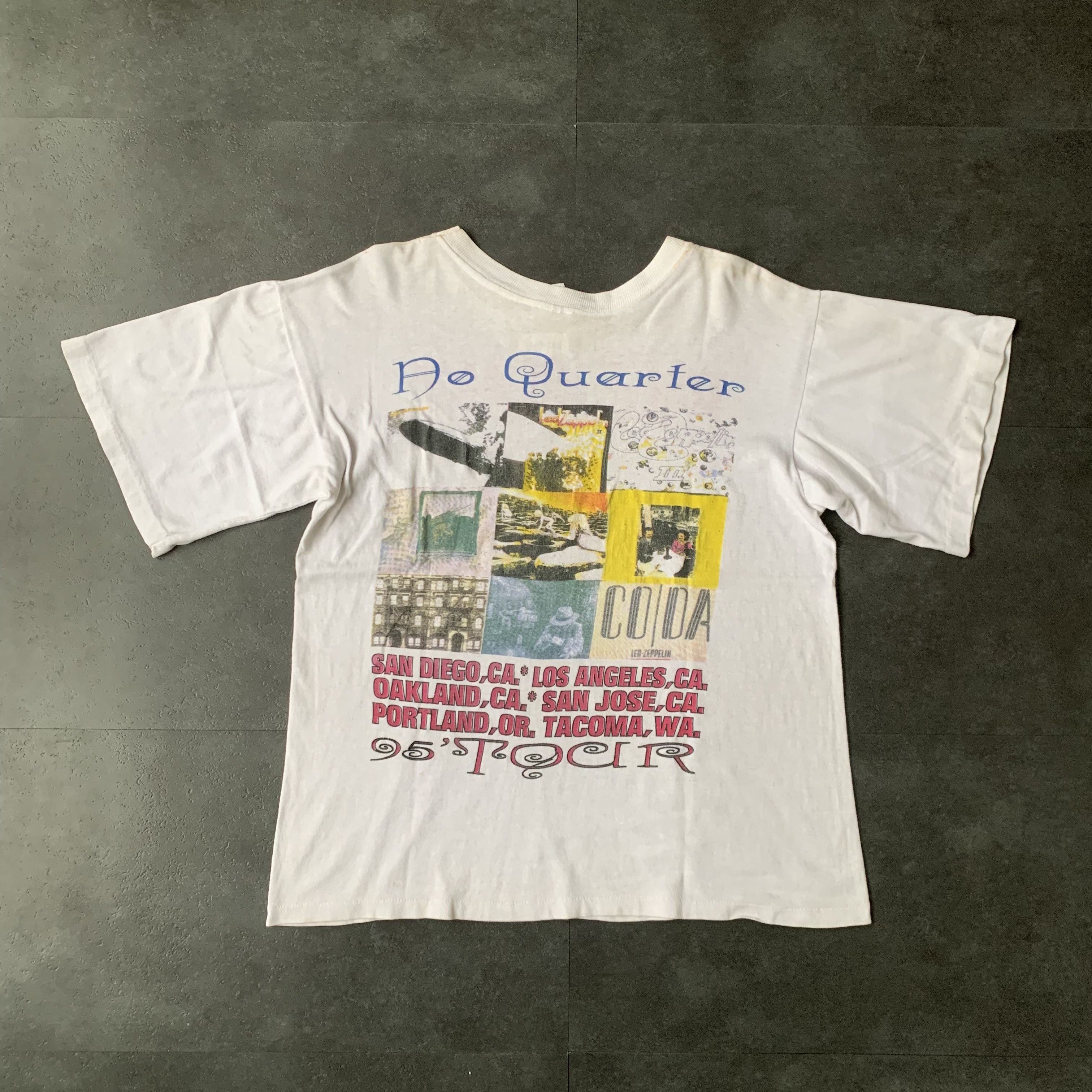 Vintage 1990s Vintage Page and Plant No Quarter Tour Band Tee Shirt Size US L / EU 52-54 / 3 - 3 Thumbnail