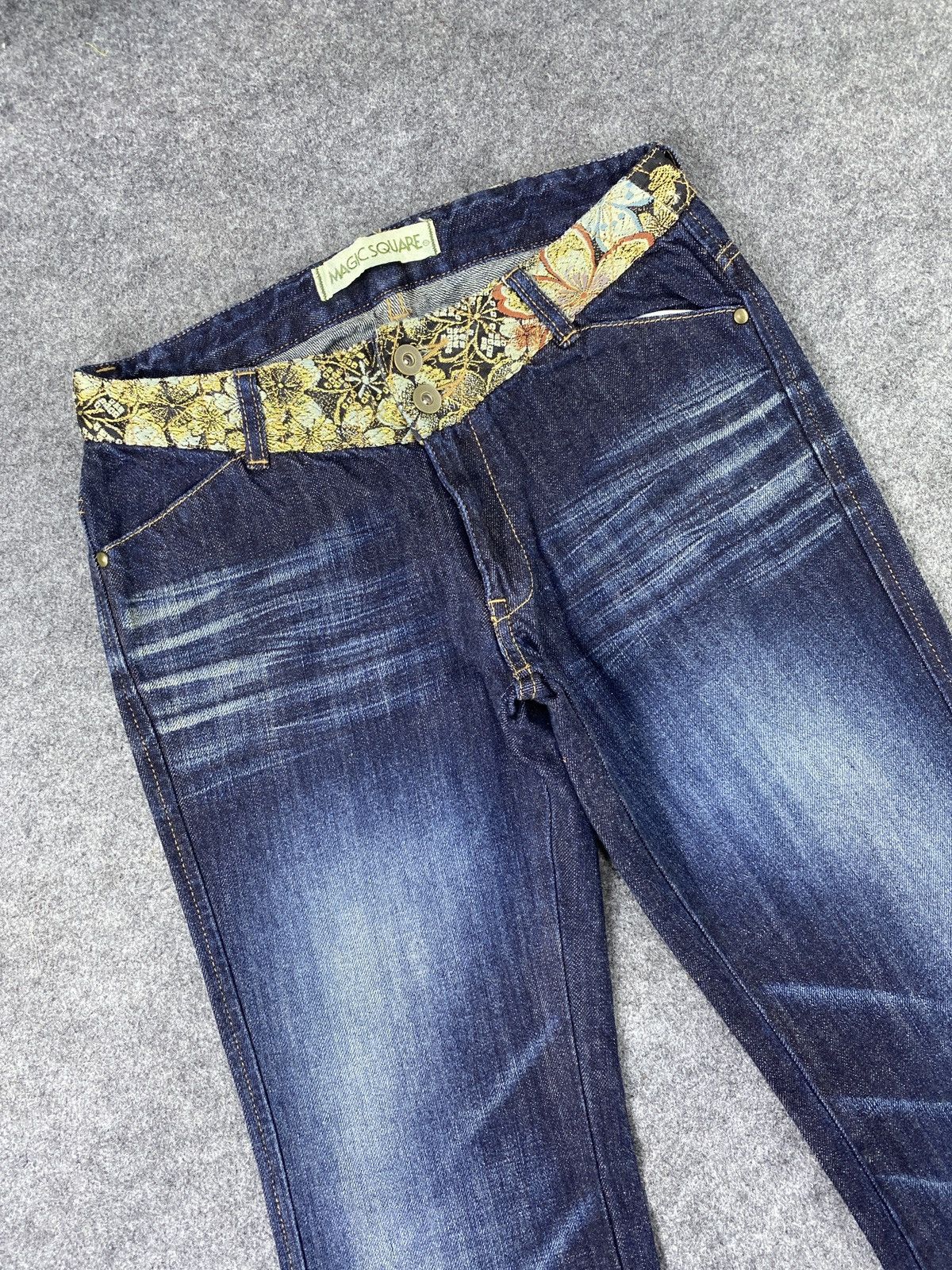Japanese Brand × Jean Magic Square Bootcut Blue Wash Jeans - J1090 Size 28" / US 6 / IT 42 - 3 Thumbnail