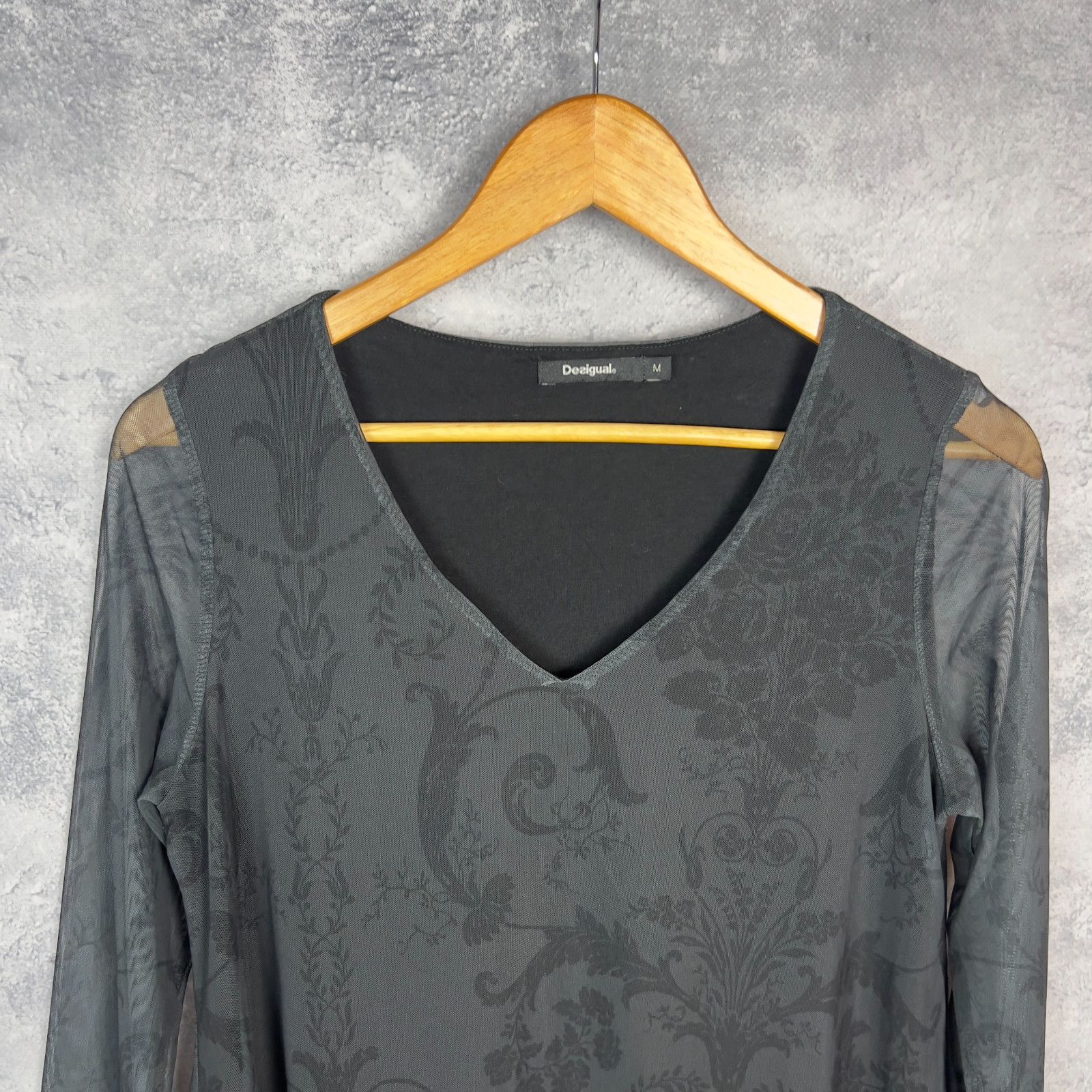 Desigual Desigual Blouse Women's Size M Black Long Sleeve` Size M / US 6-8 / IT 42-44 - 2 Thumbnail