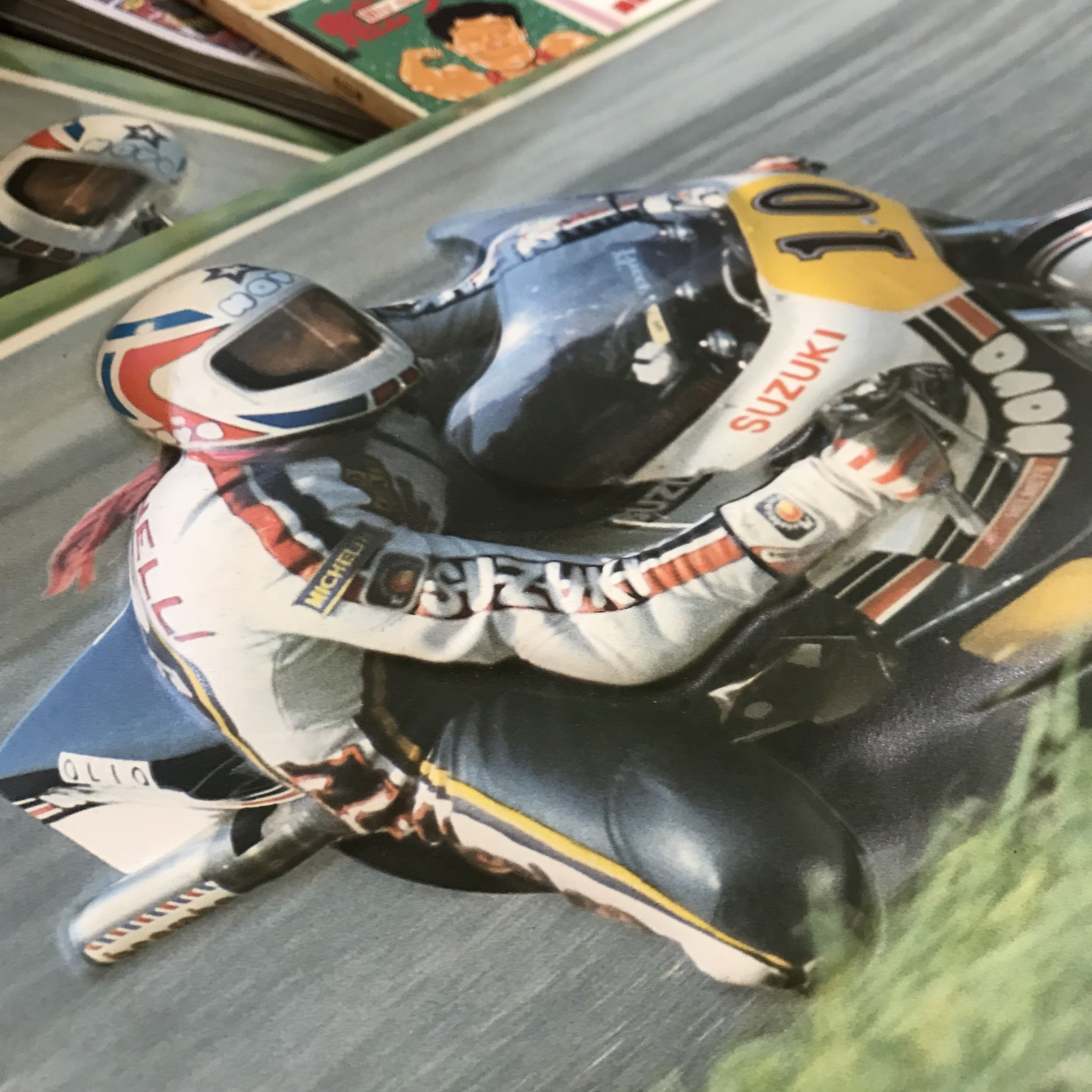 Vintage Vintage Nova Helmet Poster GIANFRANCO BONERA Motorcycle Size ONE SIZE - 9 Thumbnail