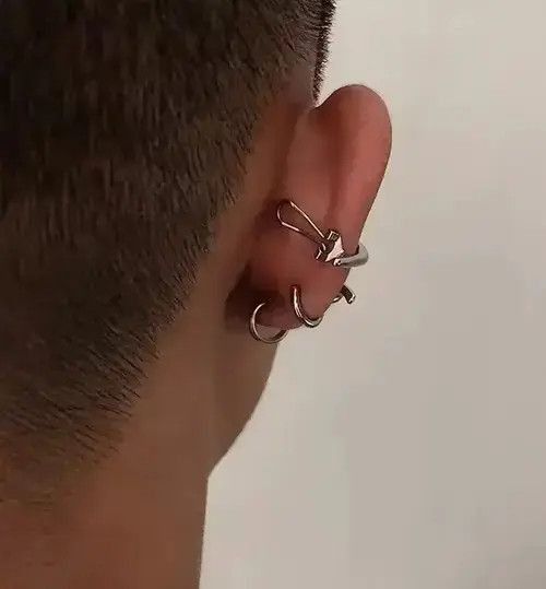 Jewelry Retro punk ear clips （1pairs） Size ONE SIZE - 3 Thumbnail