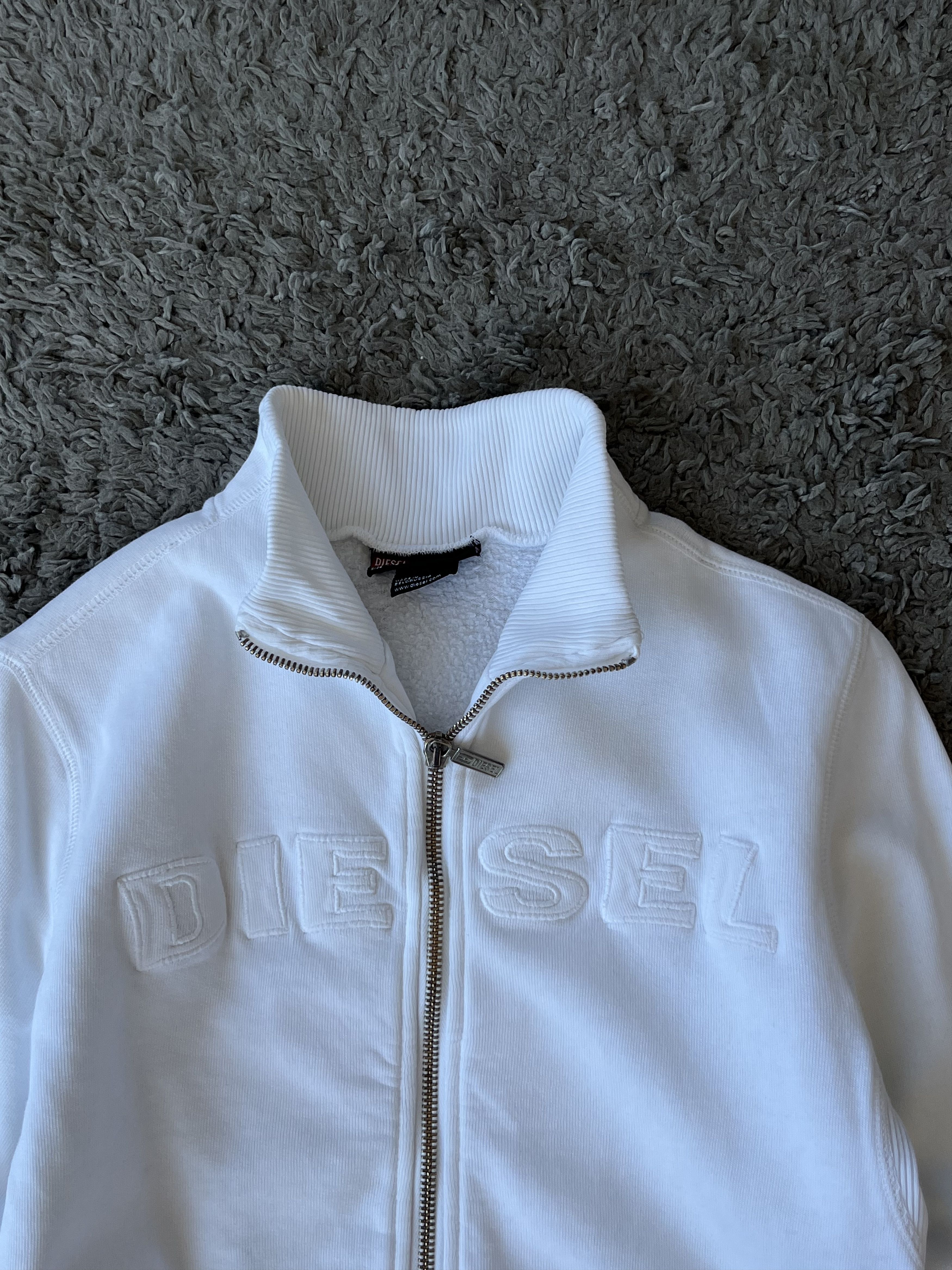 Diesel DIESEL Vintage Big Logo Full Zip Sweatshirt Y2K Style Size S / US 4 / IT 40 - 5 Thumbnail