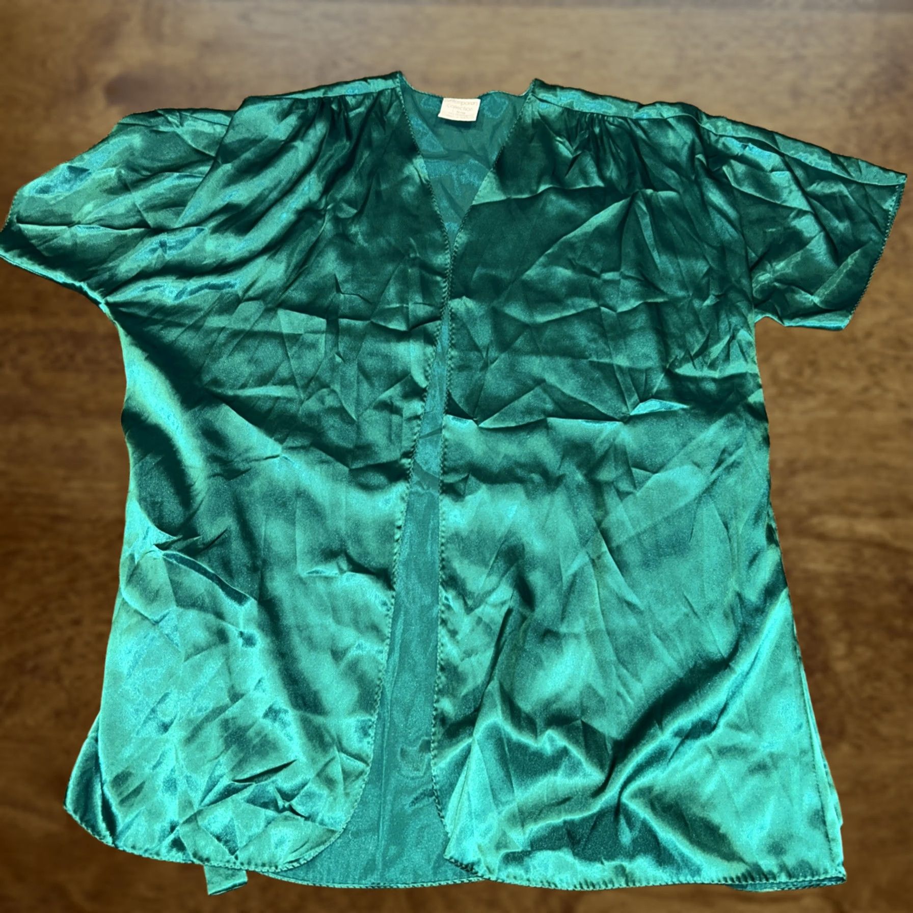 Vintage VINTAGE Contemporary Collections Robe Womens L Green Polyester Satin USA B2 Size ONE SIZE - 1 Thumbnail