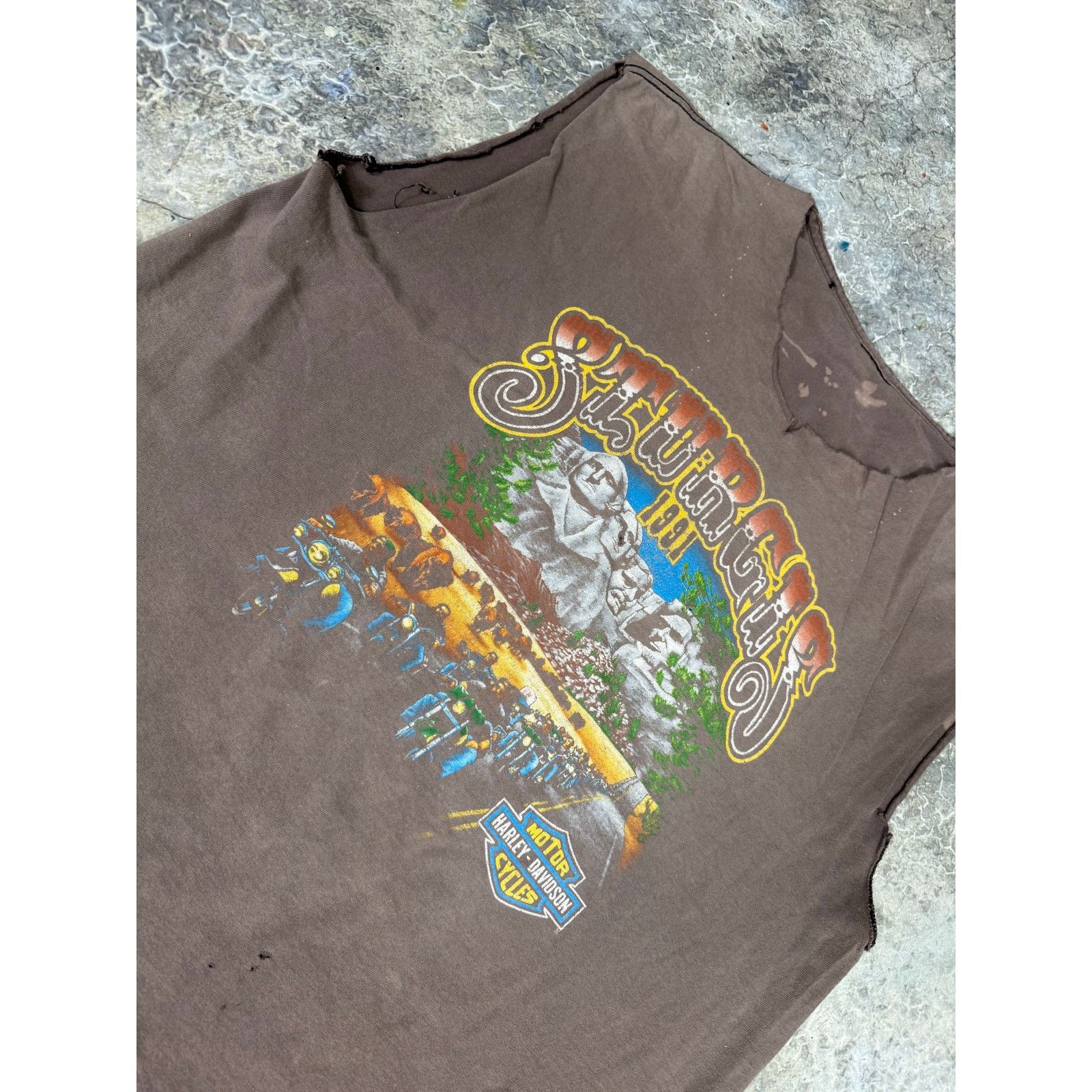 Harley Davidson Thrashed Harley 90s cutoff Size US XL / EU 56 / 4 - 3 Thumbnail