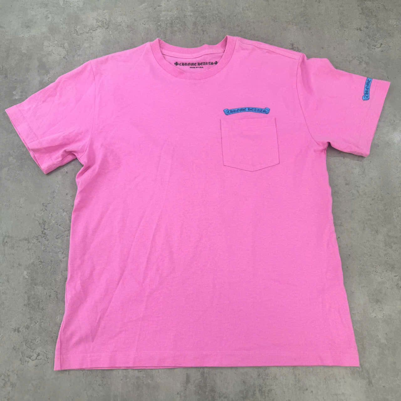 Chrome Hearts CHROME HEARTS Scroll Logo T-Shirt PINK Size US M / EU 48-50 / 2 - 1 Thumbnail