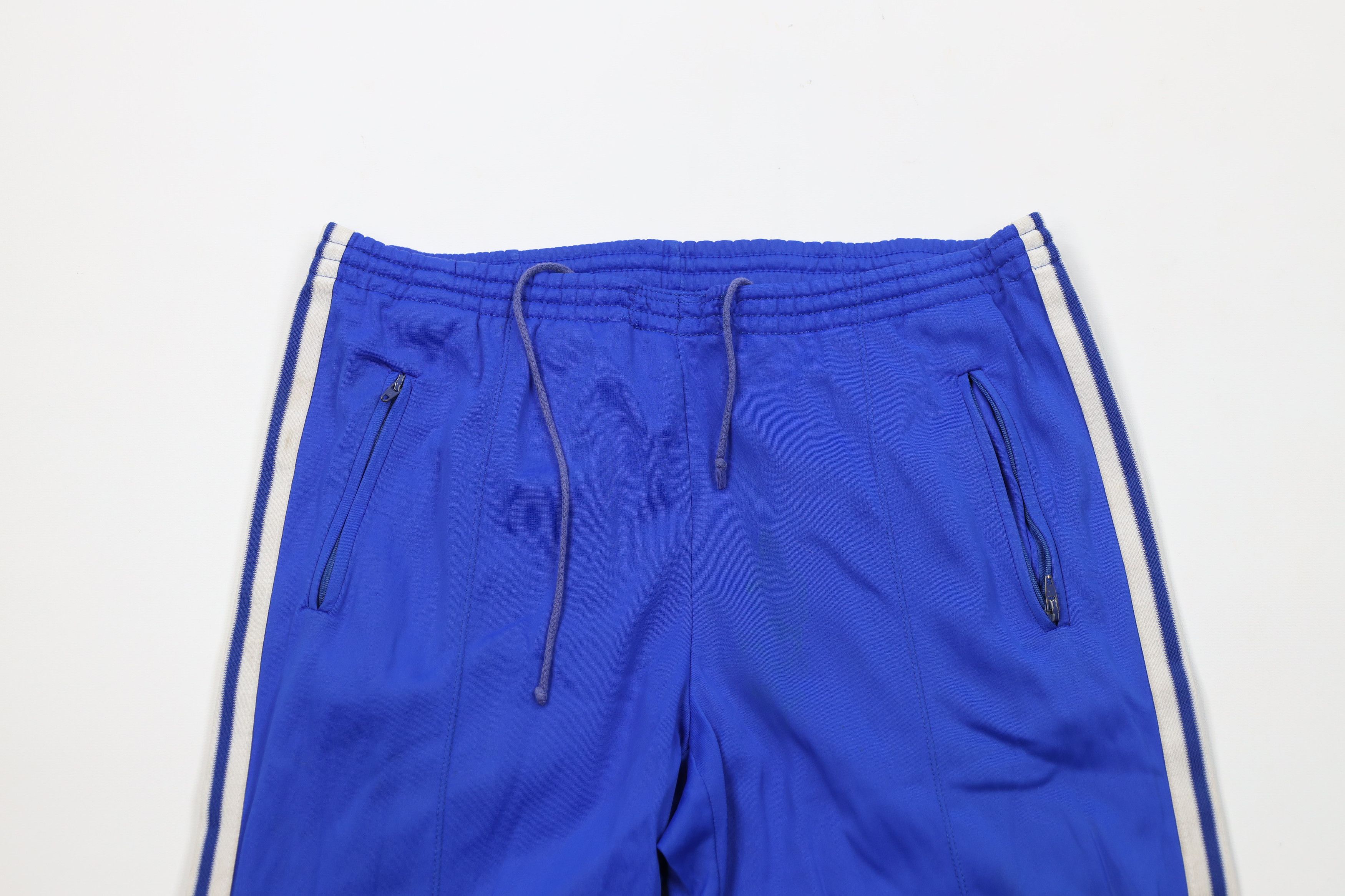 Adidas Vintage 70s Adidas Flare Wide Leg Pants Royal Blue France Size US 34 / EU 50 - 2 Thumbnail