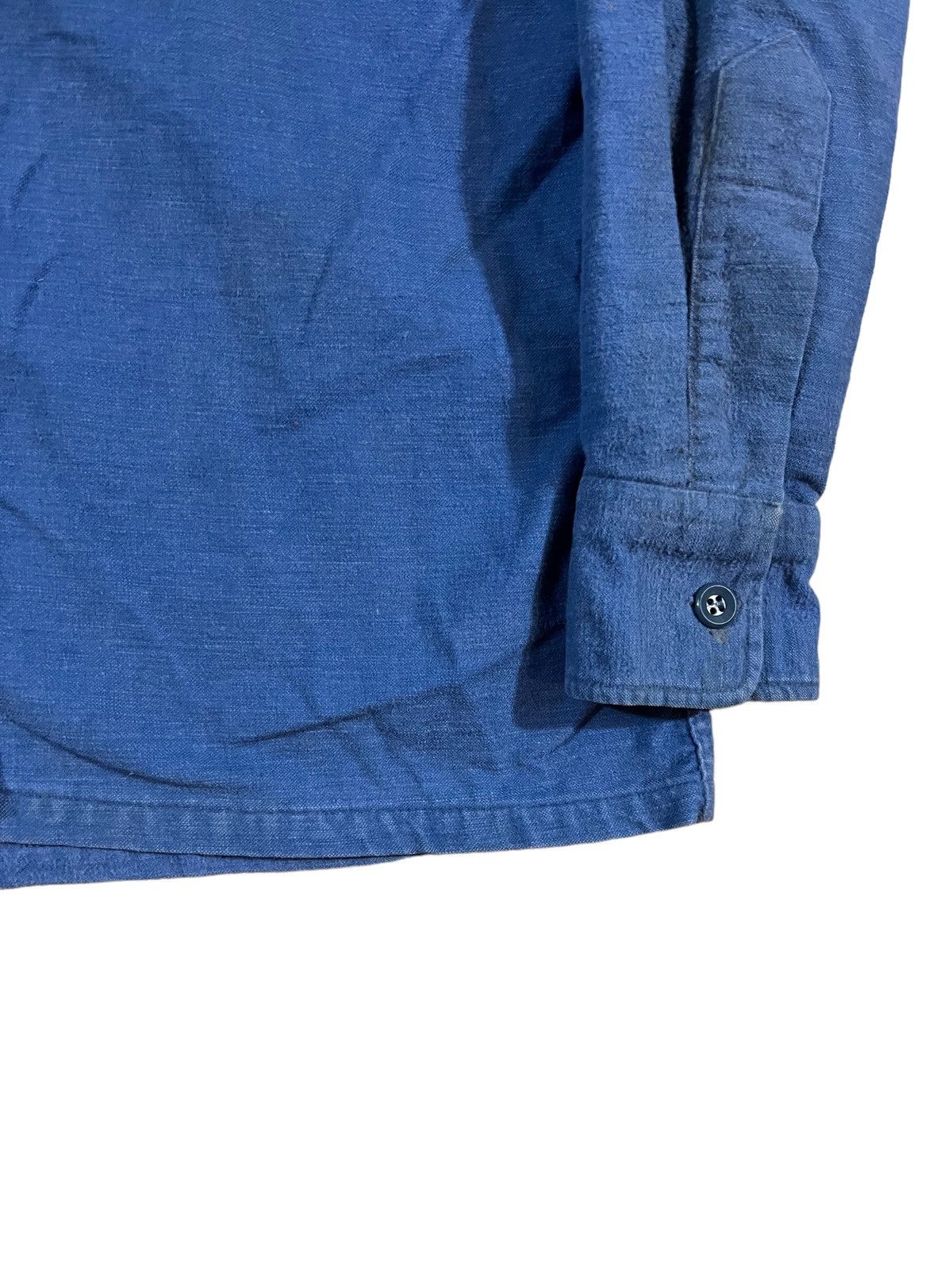 L.L. Bean Vintage 70s LL Bean Script Chamois Cloth Shirt Blue 10 Size M / US 6-8 / IT 42-44 - 6 Thumbnail