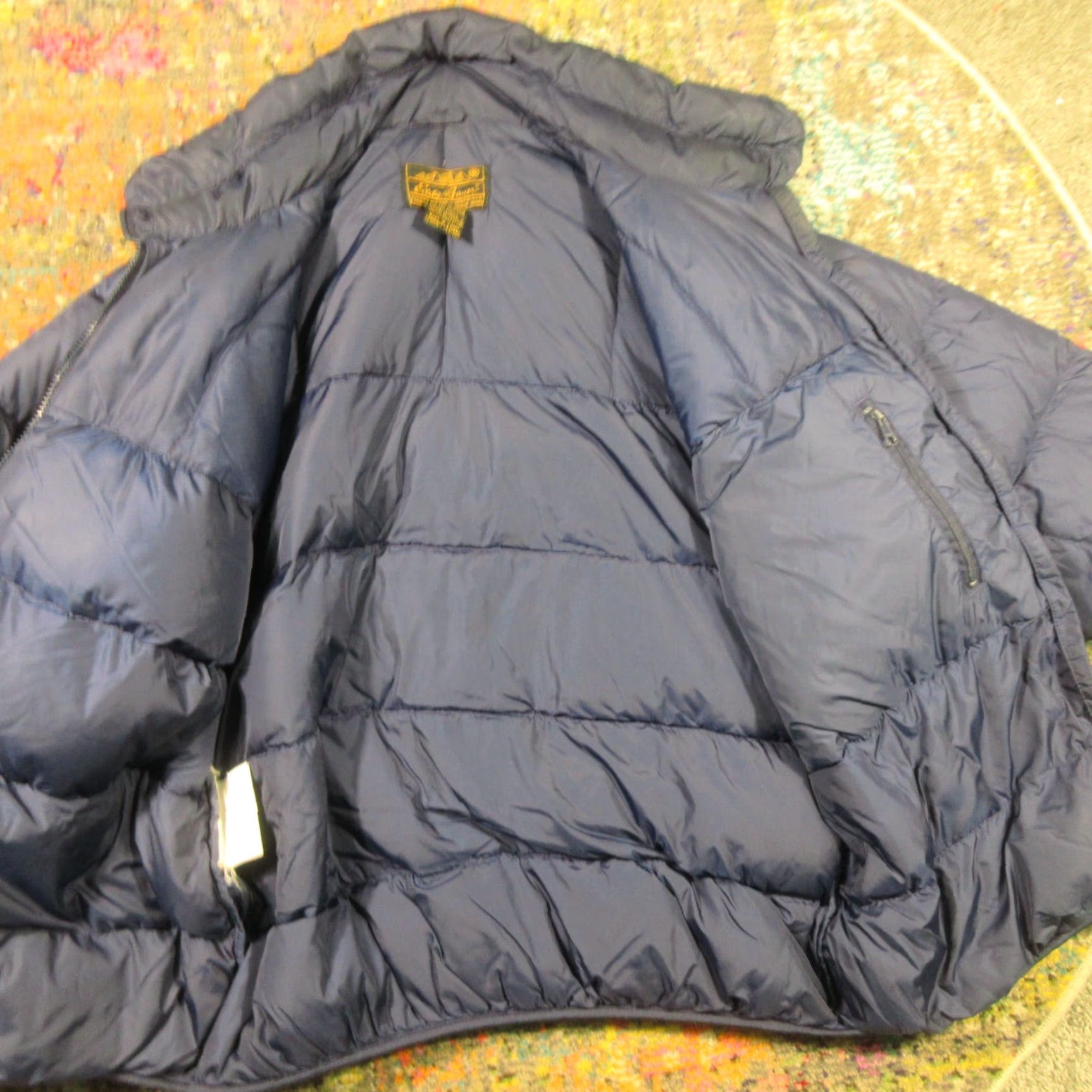 Eddie Bauer Eddie Bauer Puffer Jacket Womens L Navy Quilted Down Lightweight Breathable Zip Pockets Mid-Length Mock High Neck Softshell Accessories: None Size L / US 10 / IT 46 - 6 Thumbnail