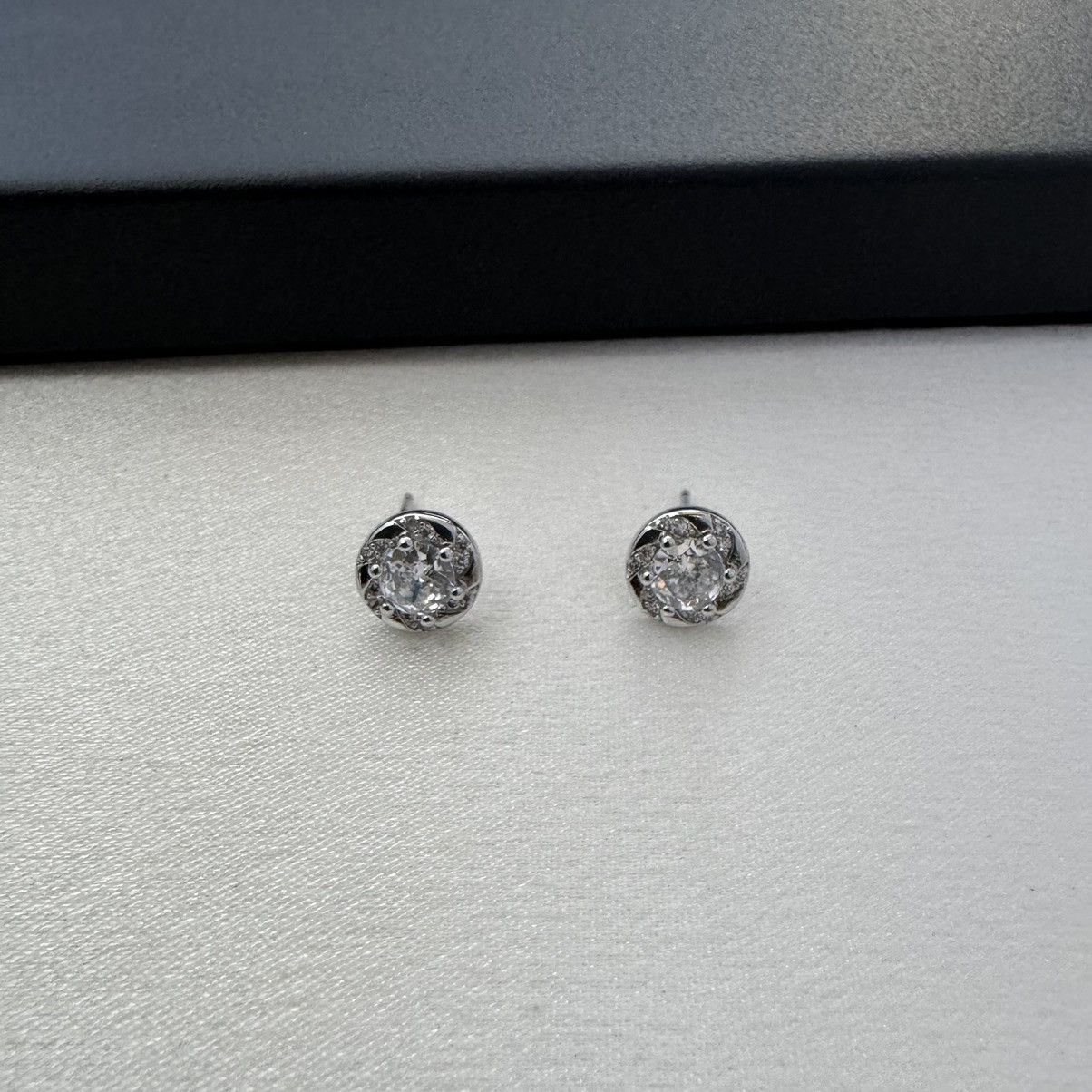 Other 8mm CZ Stud Earrings for Men Women,Streetwear Hip Hop Size ONE SIZE - 2 Thumbnail