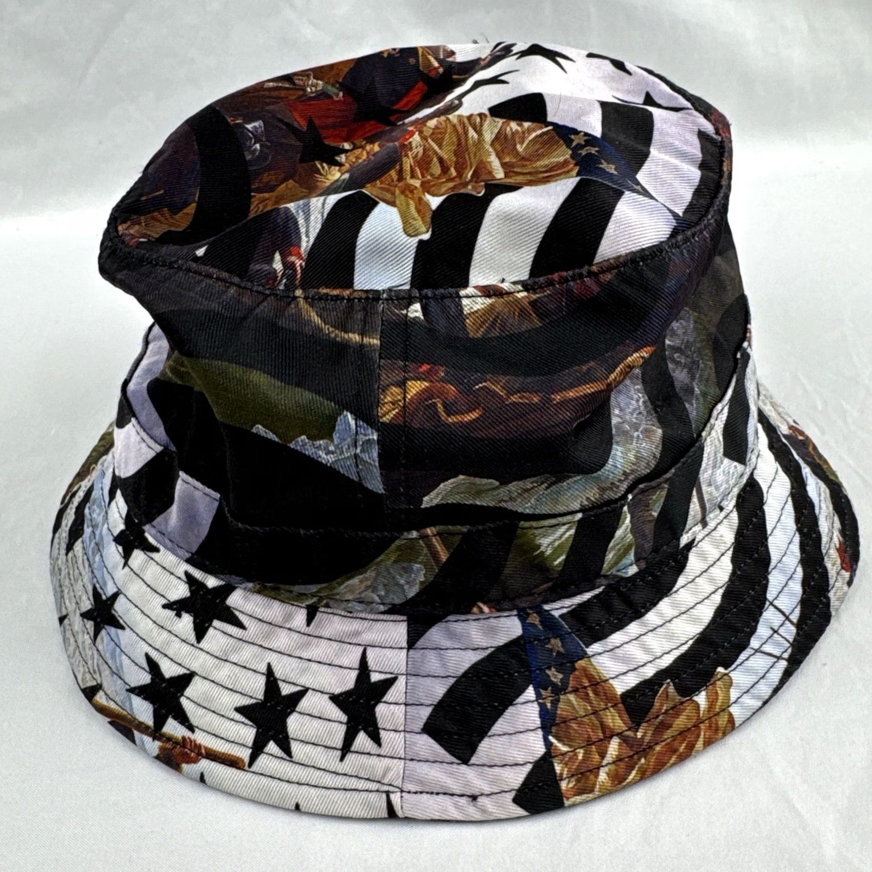 Crooks & Castles Crooks & Castles Bucket Hat Stars Stripes AOP USA Flag Streetwear Men One Size Multicolor Colorful Cotton Polyester Pattern AOP Beach Hip Hop Size ONE SIZE - 3 Thumbnail