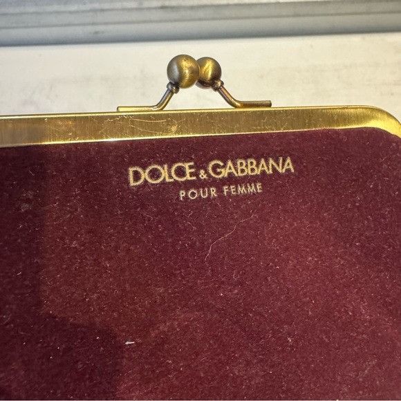 Dolce & Gabbana Dolce & Gabbana Burgundy and Gold Clutch Size ONE SIZE - 3 Thumbnail