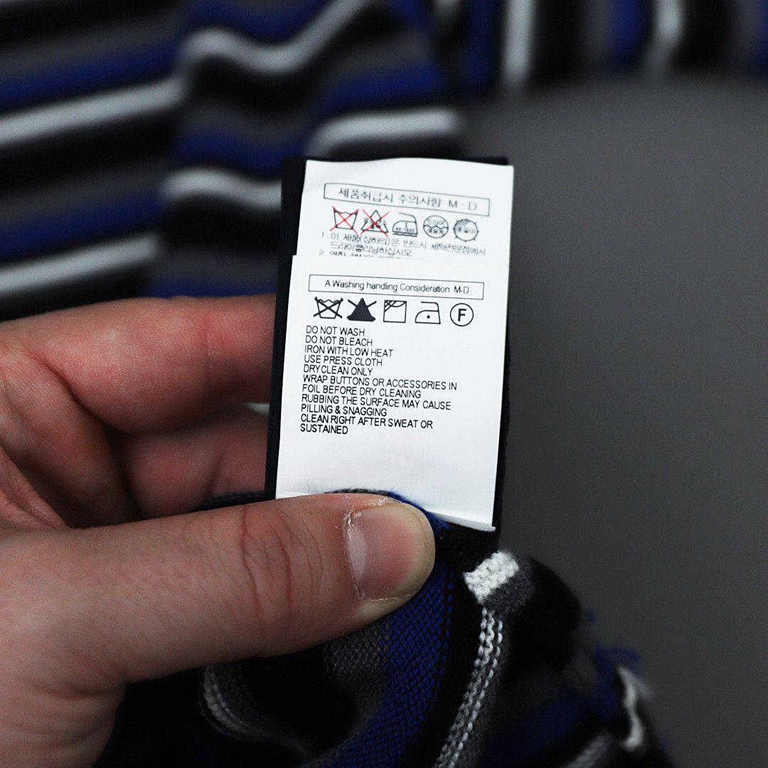Juun.J Striped Knit Polo Size US L / EU 52-54 / 3 - 6 Thumbnail