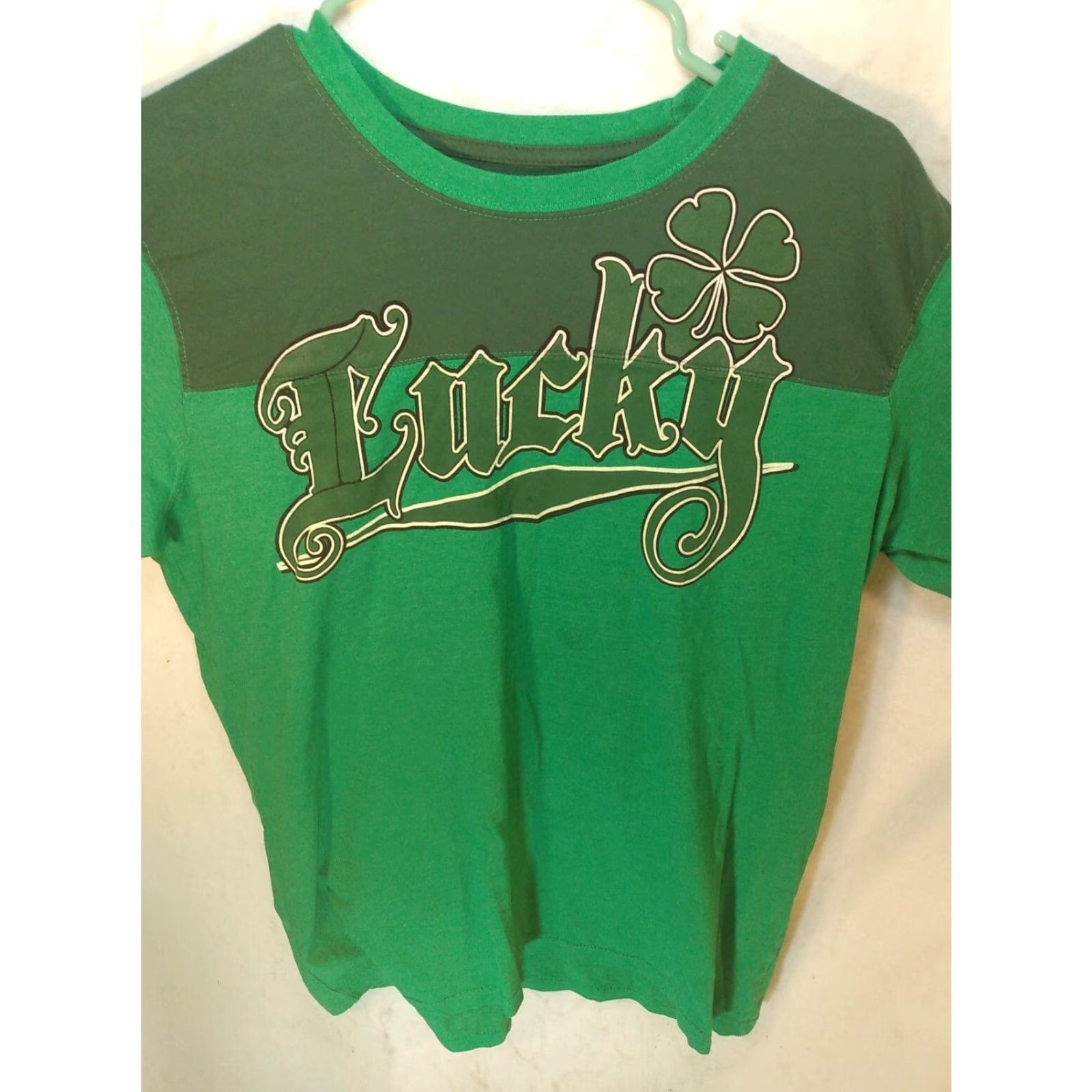 Lucky Brand Lucky Brand T-Shirt Gy Green St. Patty Day 100% cotton L Men XL 20" x 28" SS Green St. Patty Day Shirt Mens Green Size US L / EU 52-54 / 3 - 5 Thumbnail