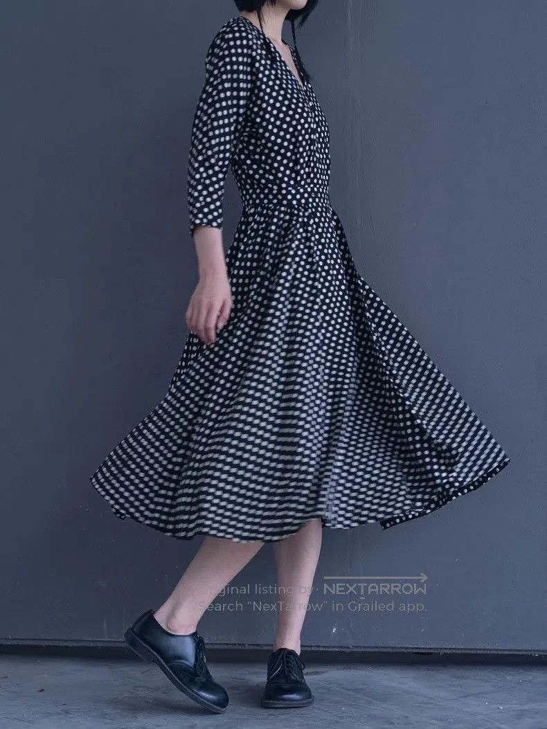 Kenzo Kenzo Black and white polka dot wrap-around dress Size M / US 6-8 / IT 42-44 - 3 Thumbnail