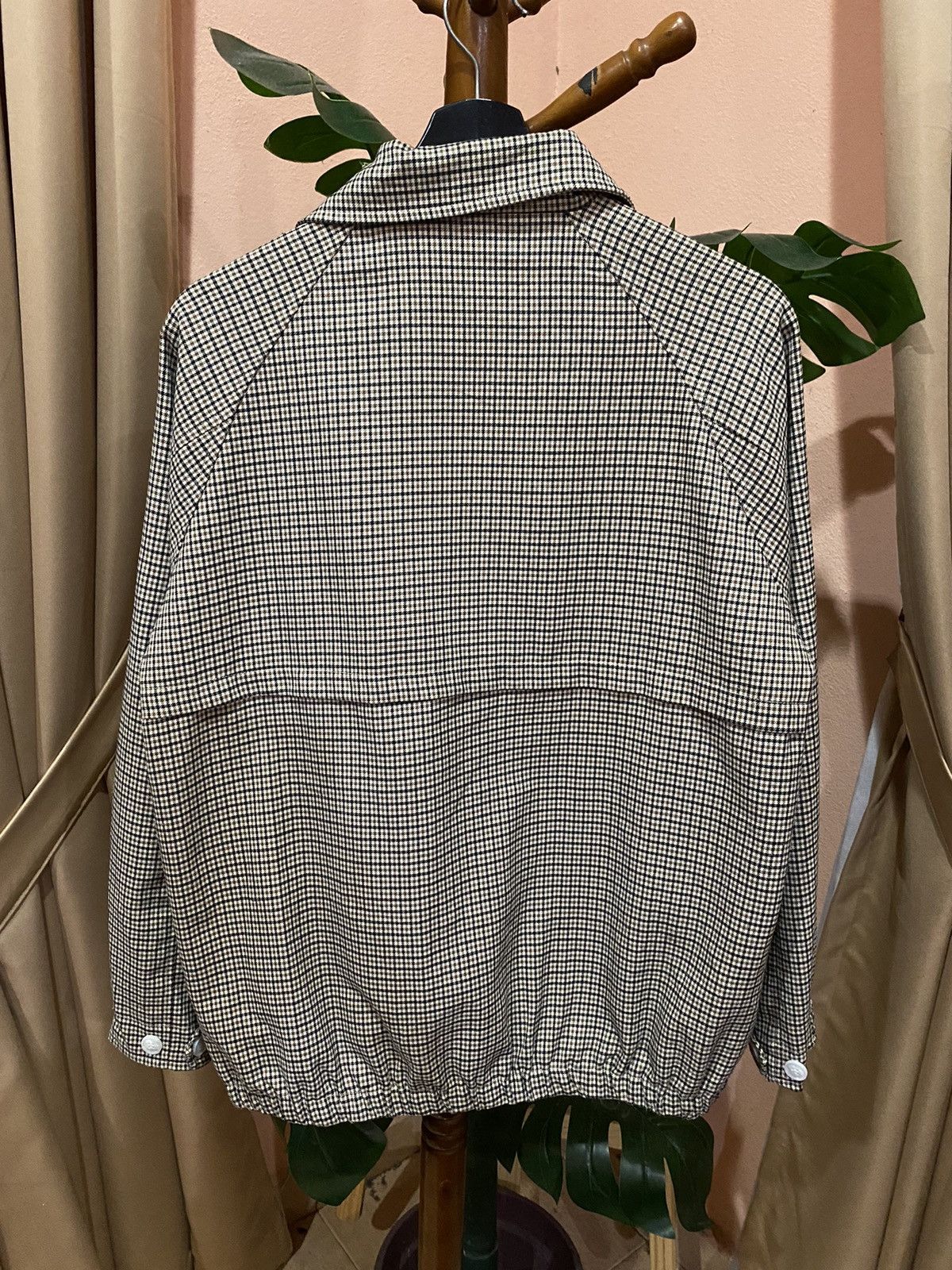 Japanese Brand Emma Clothes Plaid Jacket - Beige Checkered Zip-Up - Unisex Size US M / EU 48-50 / 2 - 11 Thumbnail