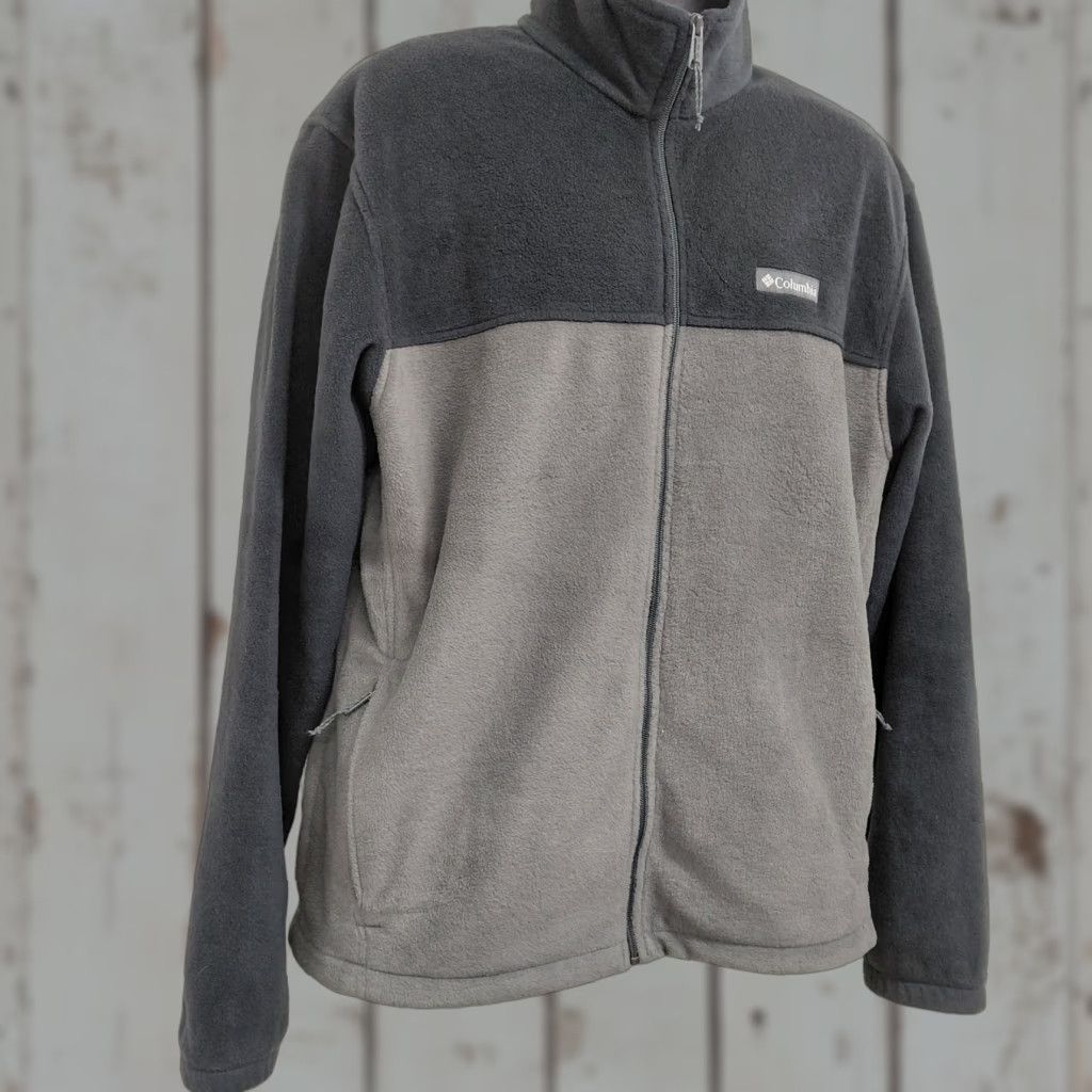 Vintage Columbia Steens Mountain Fleece Jacket Men XL Gray Black Full Zip Outdoor Hiking Jacket Size US XL / EU 56 / 4 - 1 Thumbnail