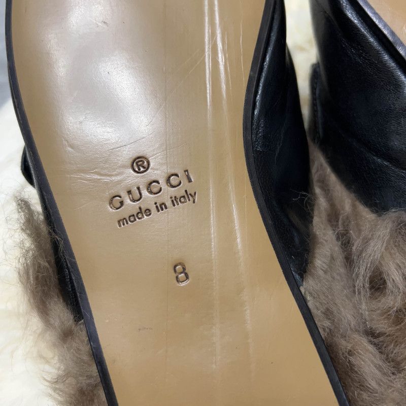 Gucci Gucci Black Fur-Lined Loafers for Men - Size US 9.5 / EU 42-43 - 4 Thumbnail