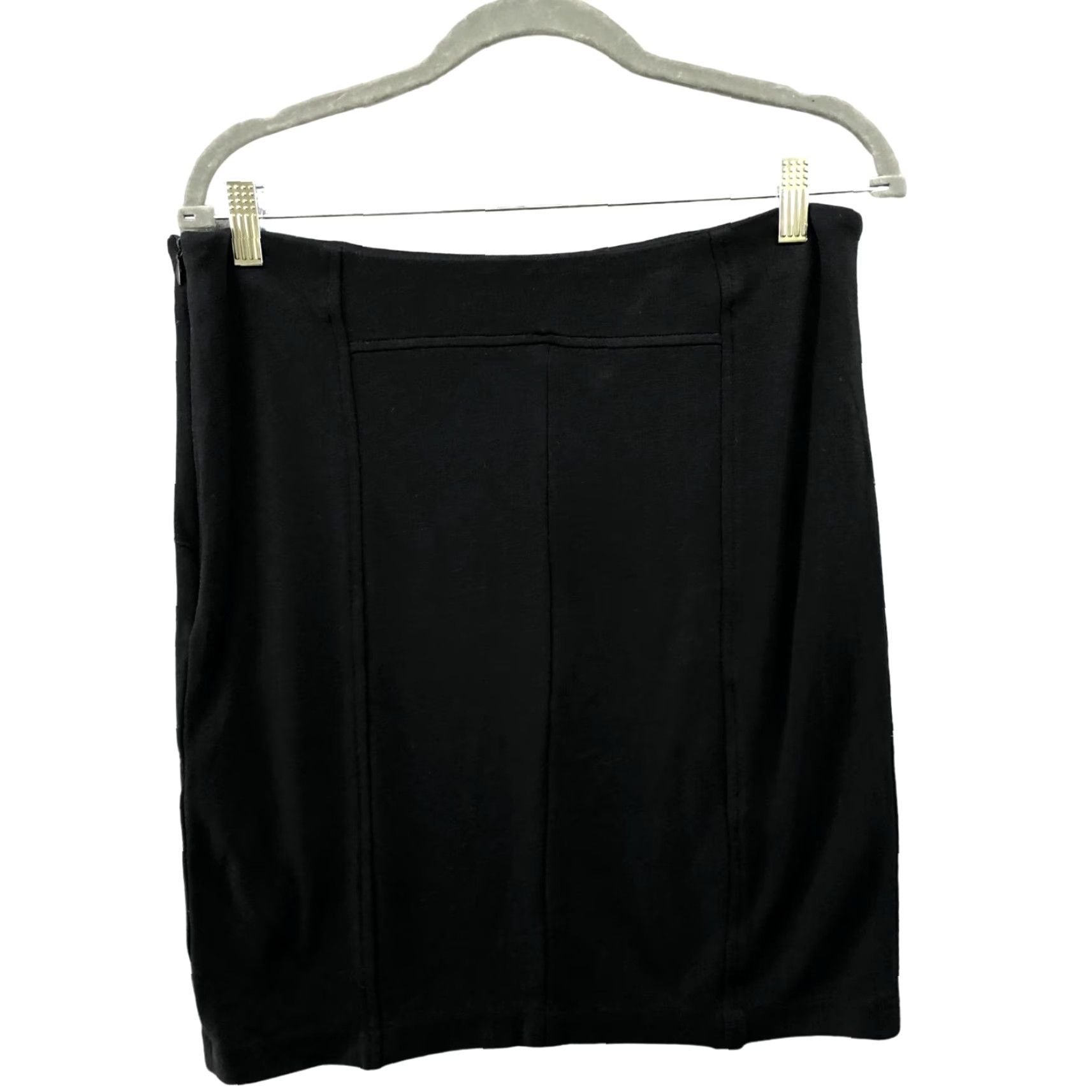 Gap GAP Jersey Knit Pencil Skirt - Womens L - Black - Knee Length - Side Zip - Stretchy Workwear Size L / US 10 / IT 46 - 2 Thumbnail