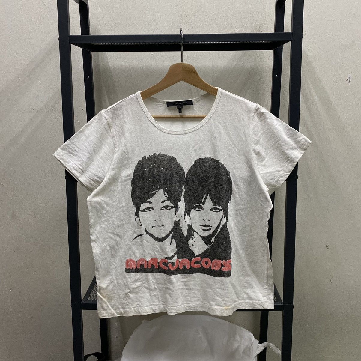 image of Marc Jacobs X Sista Sista Boxy Tshirts Made In Usa in White, Women's (Size Large)