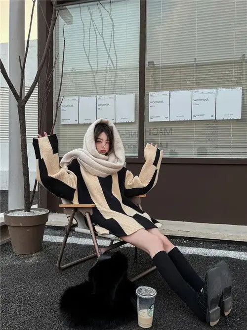 Japanese Brand × Vintage Stripe Knit Sweater Size ONE SIZE - 1 Thumbnail