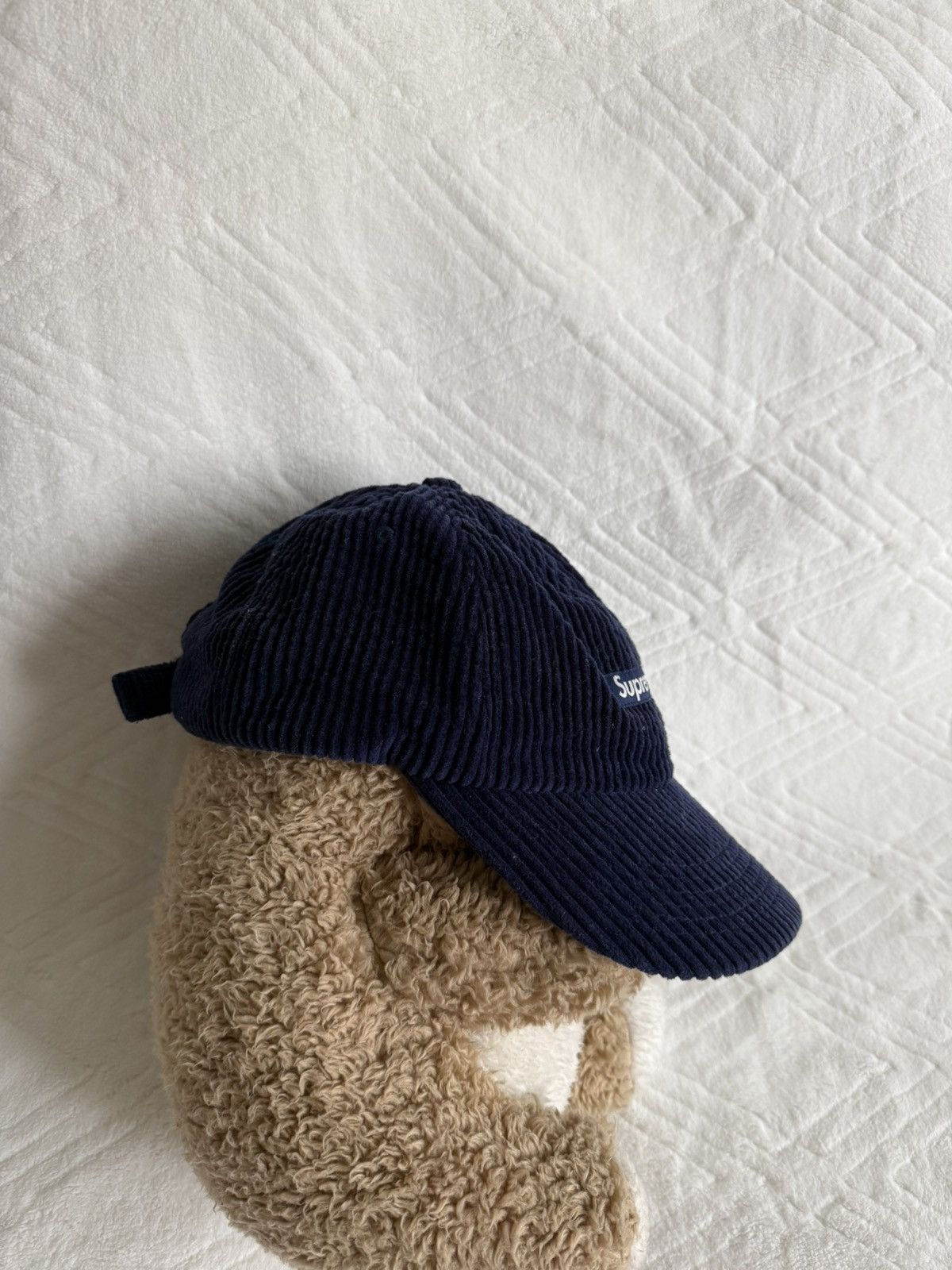 Supreme Supreme Corduroy Small Box Logo 6 Panel Navy Blue F/W 2020 Size ONE SIZE - 2 Thumbnail