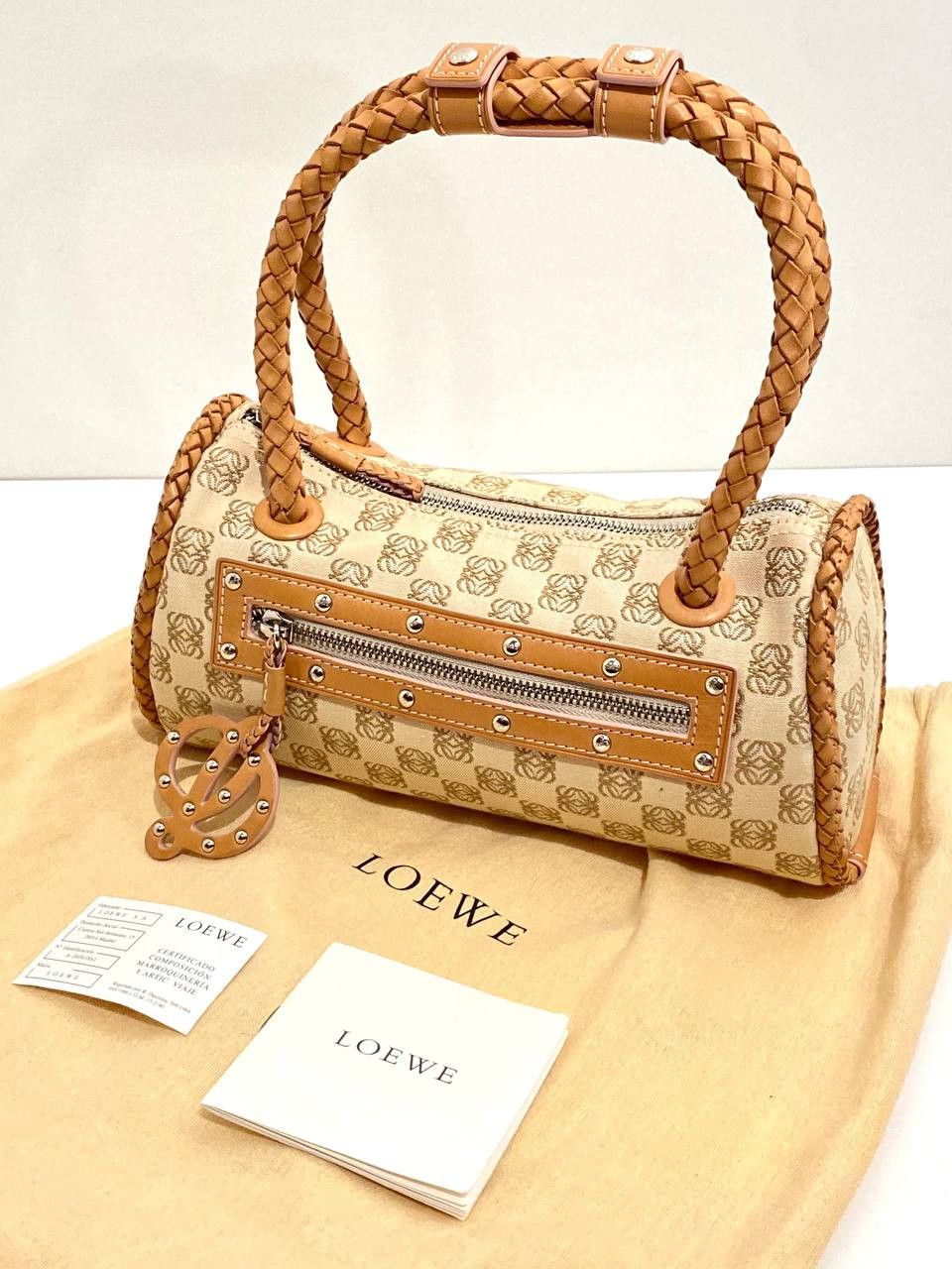 LOEWE Anagram Logo Monogram Baguette Shoulder Hand Bag