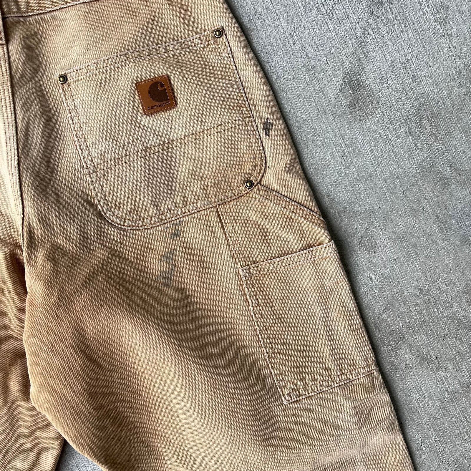 Carhartt × Vintage Carhartt faded brown double knee work wear carpenter pants Size US 31 - 7 Thumbnail