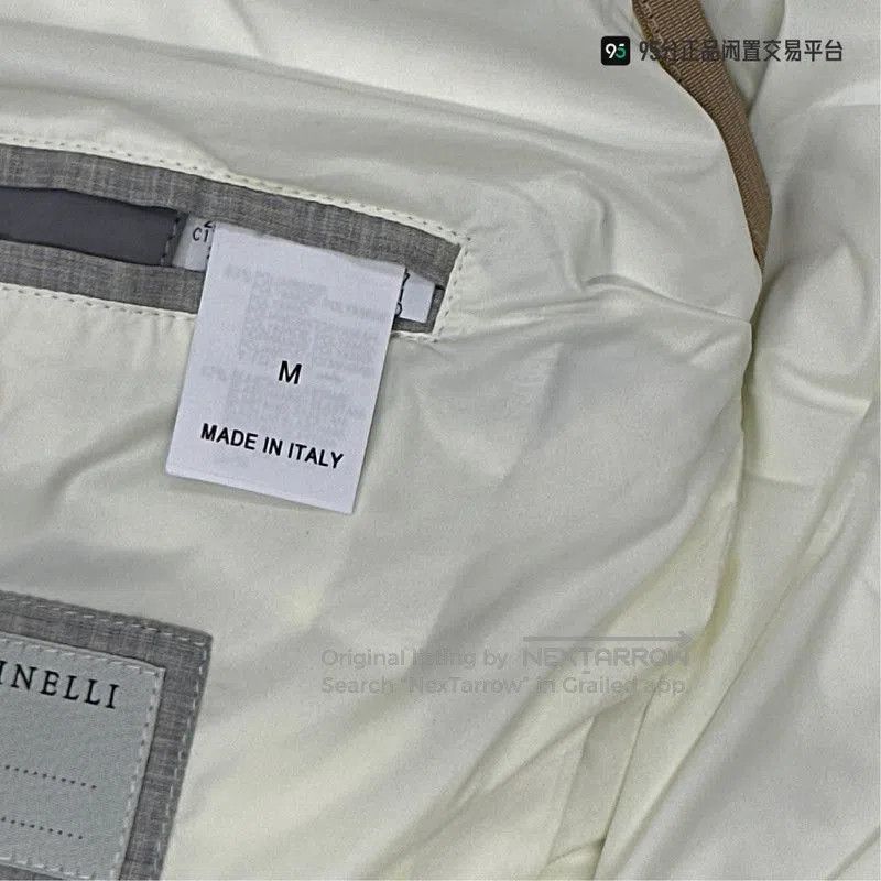 Brunello Cucinelli Brunello Cucinelli SS23 Gray Zip Stand Collar Down Jacket. Size US M / EU 48-50 / 2 - 3 Thumbnail