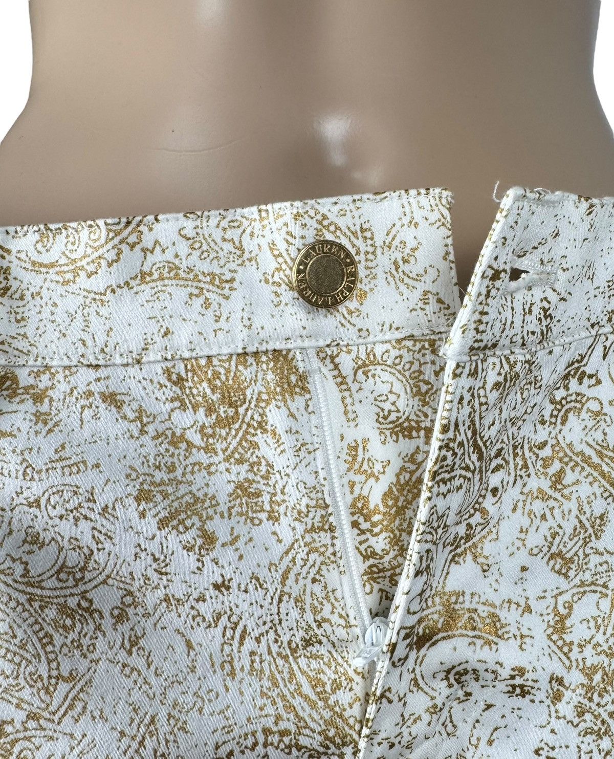 Lauren Ralph Lauren Lauren Ralph Lauren Chino Pants Gold Paisley Printed size 10 Size 32" / US 10 / IT 46 - 10 Thumbnail
